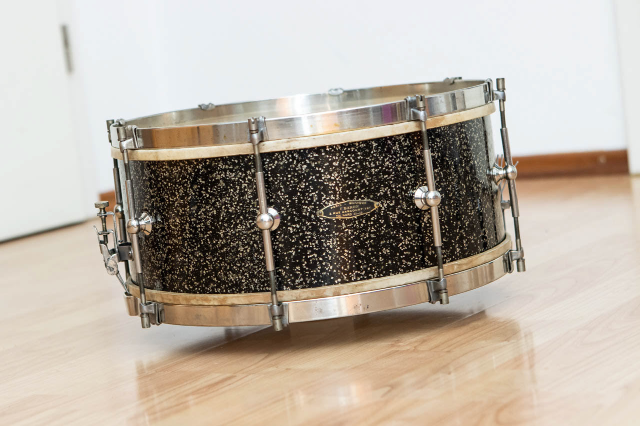 F.Baron Paris 36 x 16 cm, mahogany snare drum, early 1940's | Herbert Heim Vintagedrums