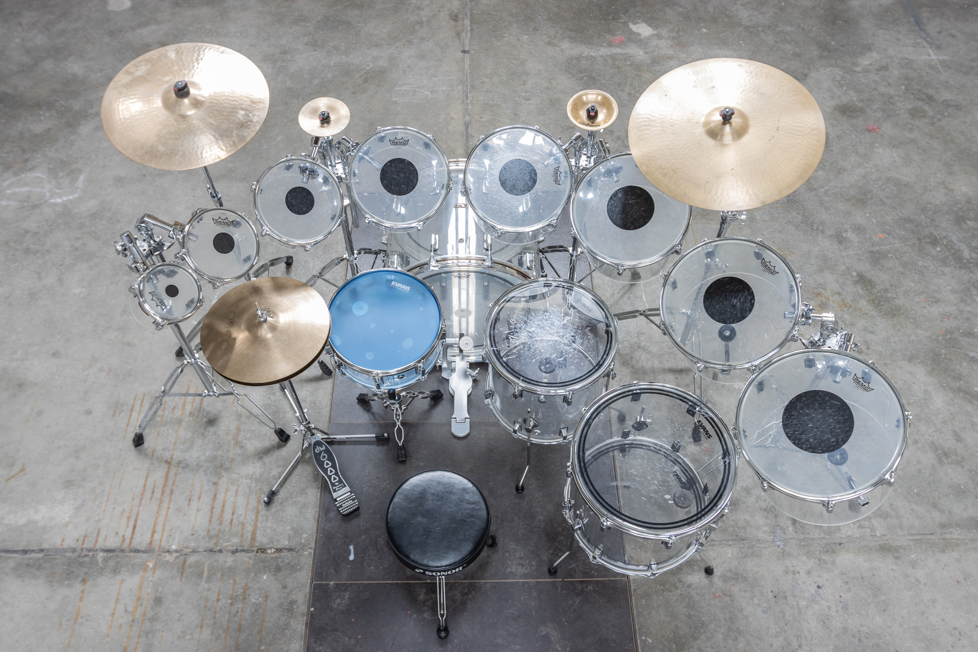 Pearl Acrylic Concerttom Drumset | Herbert Heim Vintagedrums