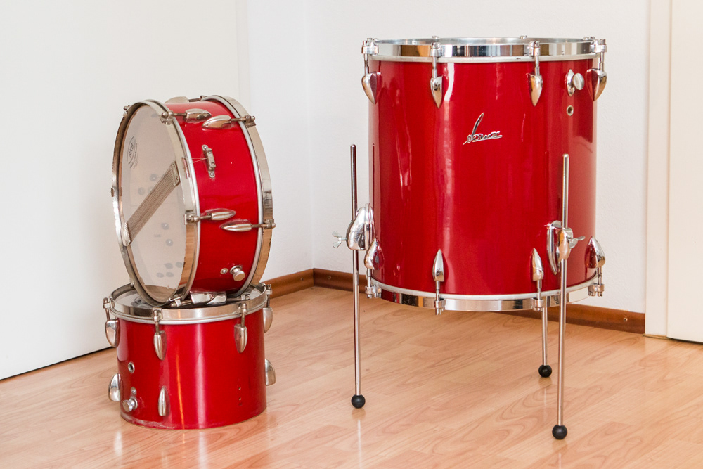 50's Sonor Floortom 35 cm und Tromsa Tom and Snare | Herbert Heim Vintagedrums
