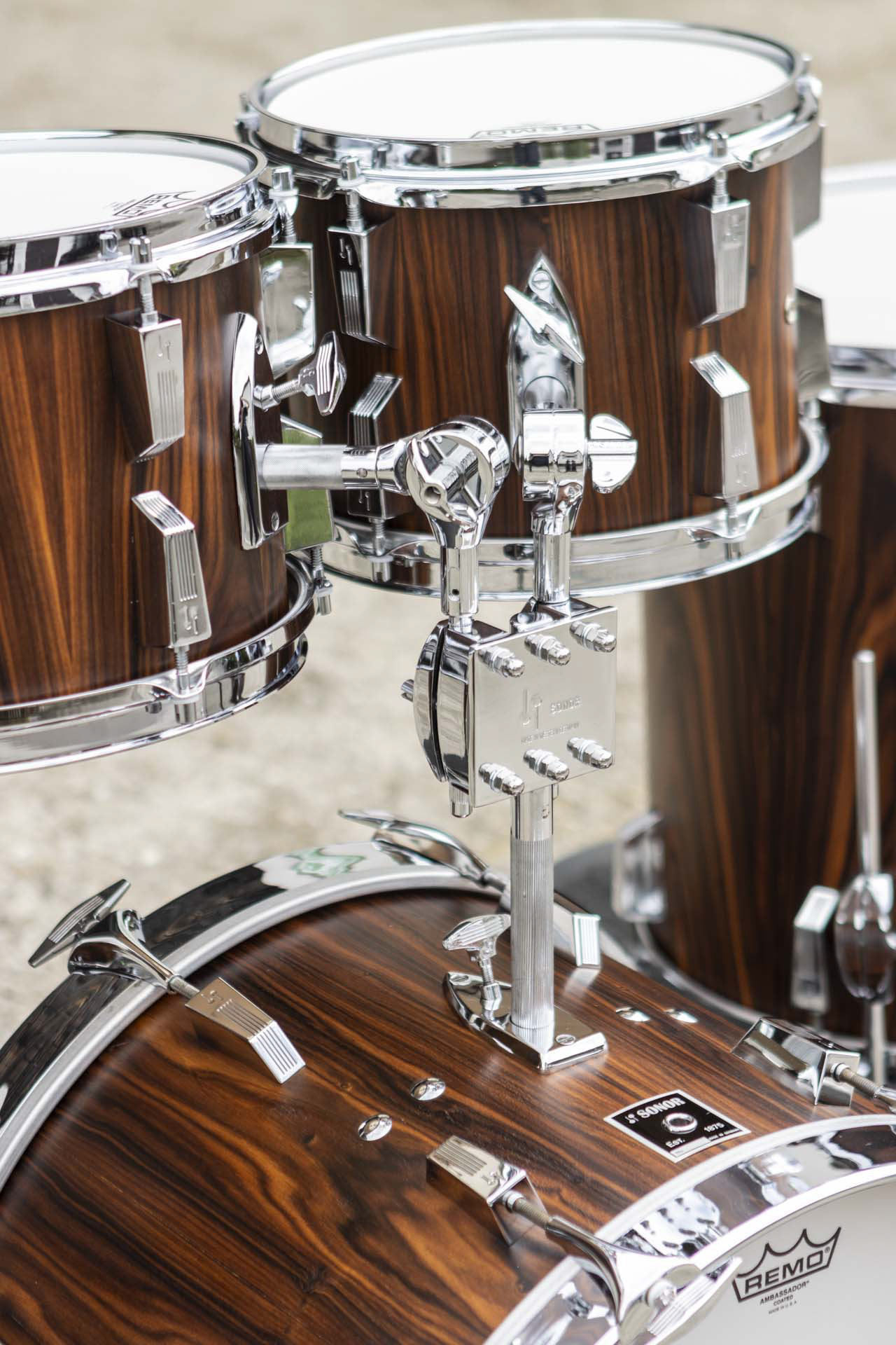 Sonor Phonic Bopset, double tom holder with fine toothed tilters | Herbert Heim Vintagedrums
