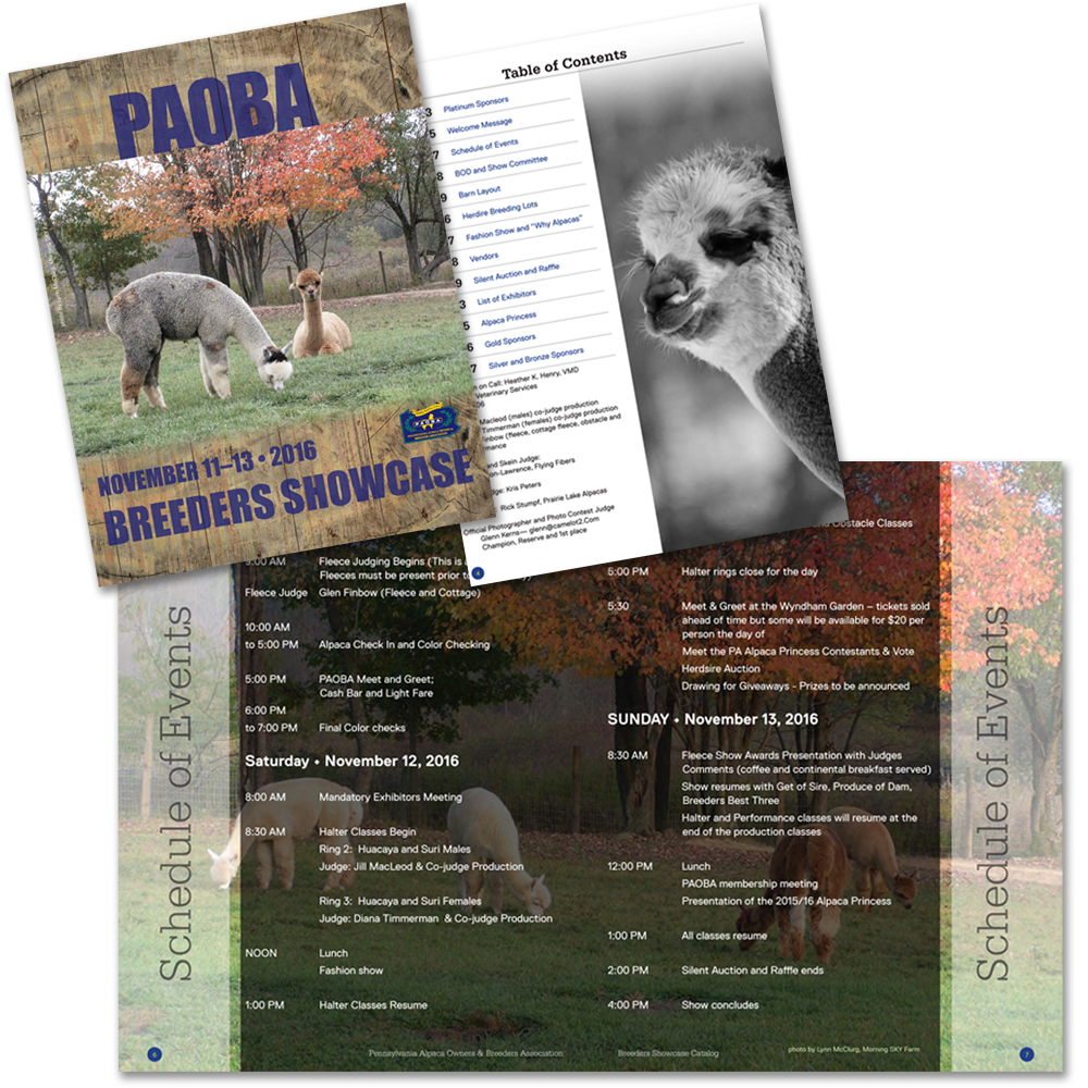 Designed 60+ page programs for several agricultural organizations