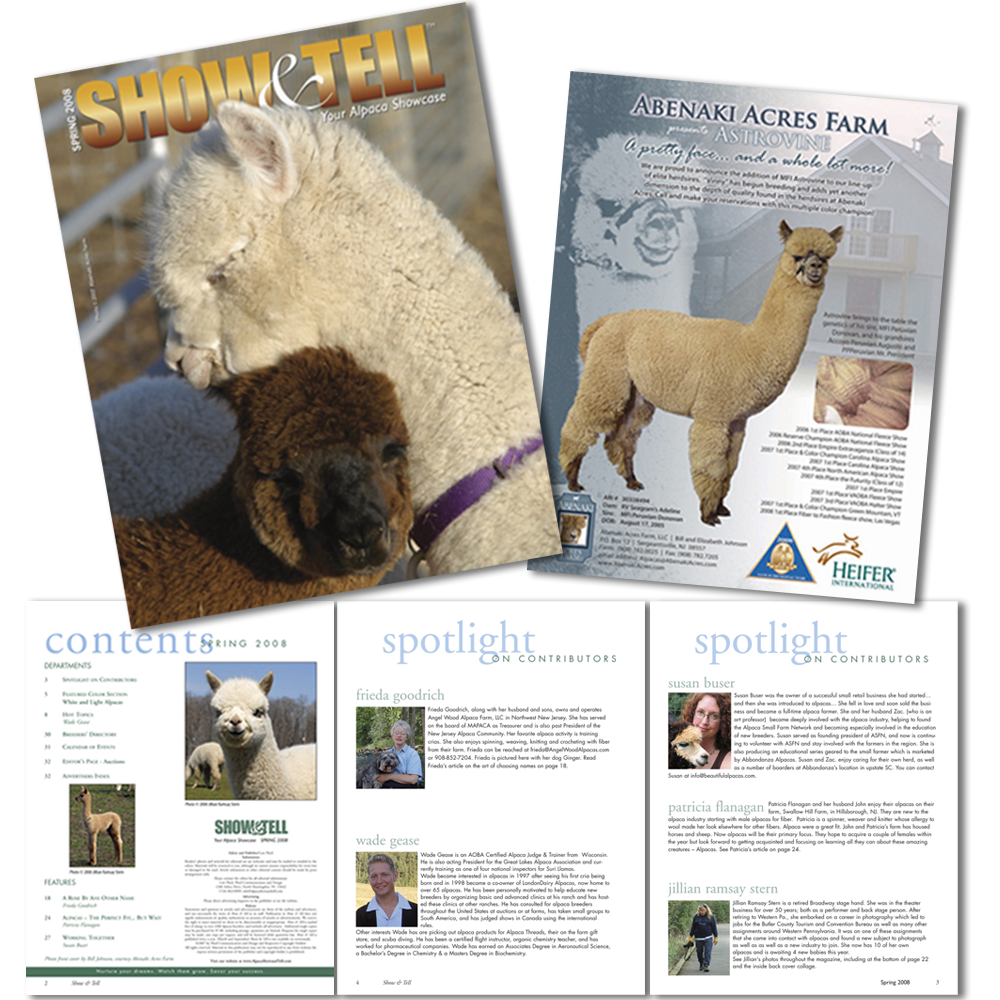 My own semi-annual magazine for the Alpaca Industry