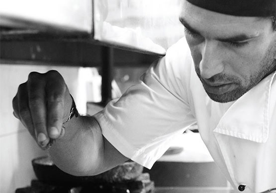 The Meating Chef in black and white 