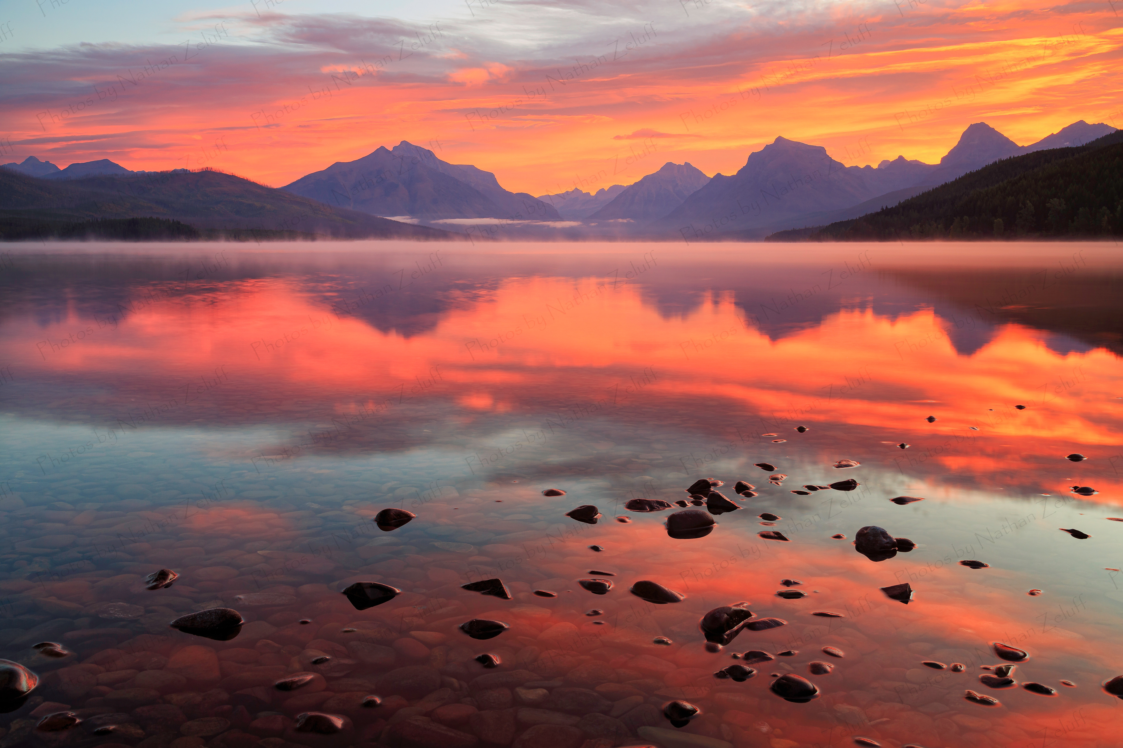 Sunrise at Lake McDonald (Glacier NP, Montana)