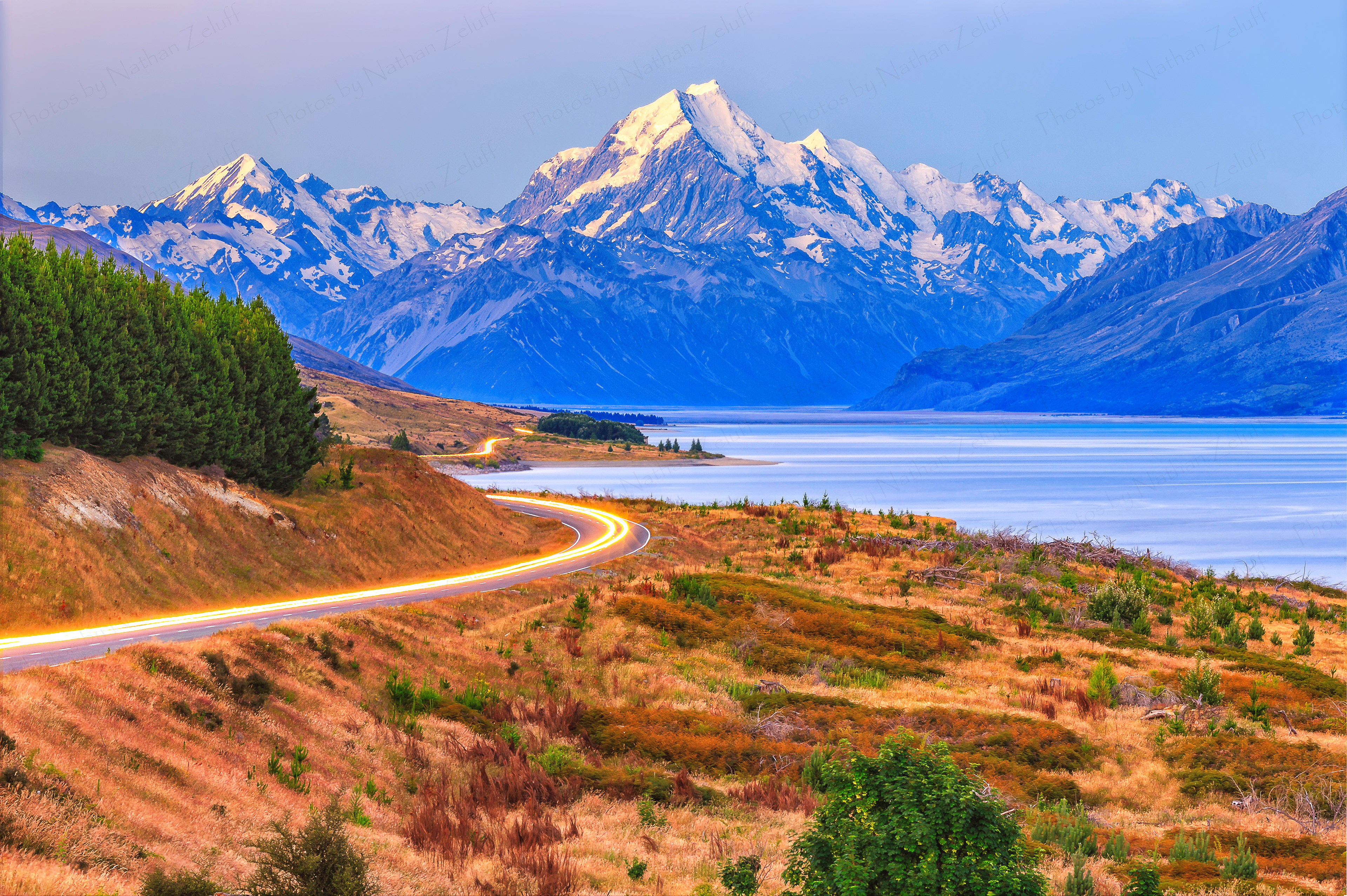 Road to Aoraki (Mt. Cook NP, New Zealand)