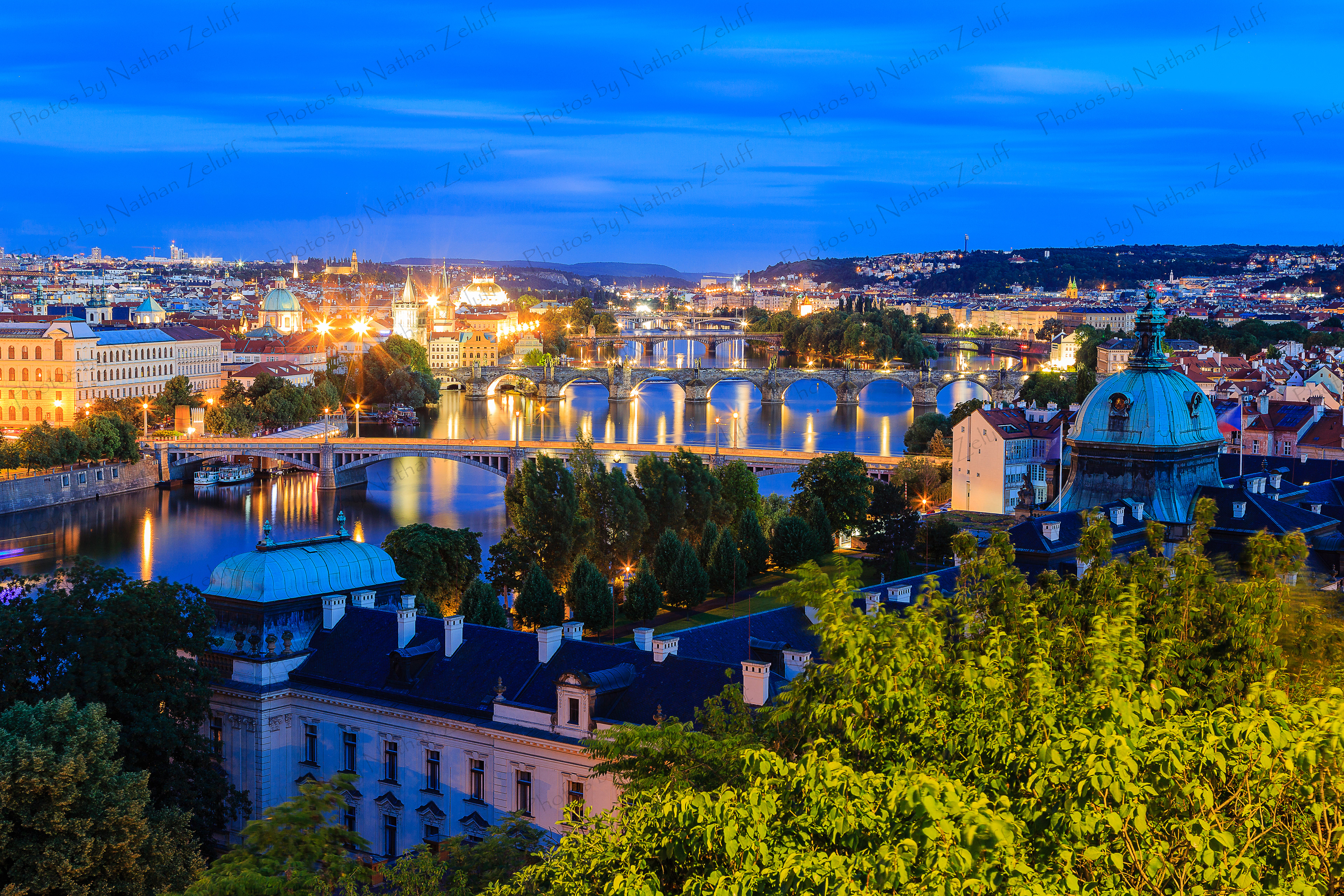 Vltava River at Dusk (Prague, Czech Republic)
