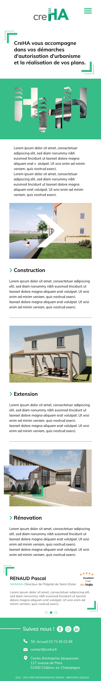 page mobile particulier