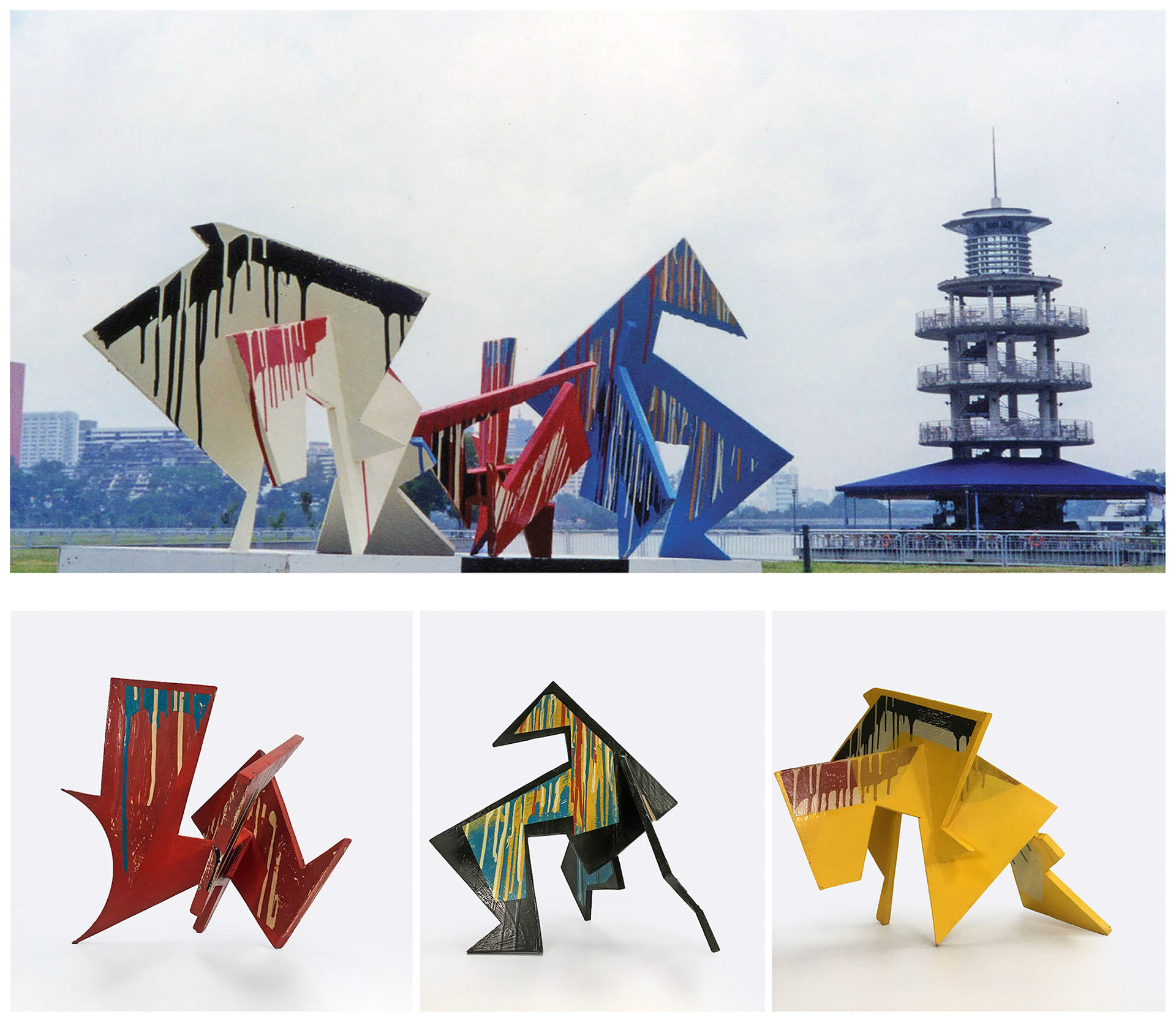 3D Painting (bottom images: reworked) . Mildsteel . 2000