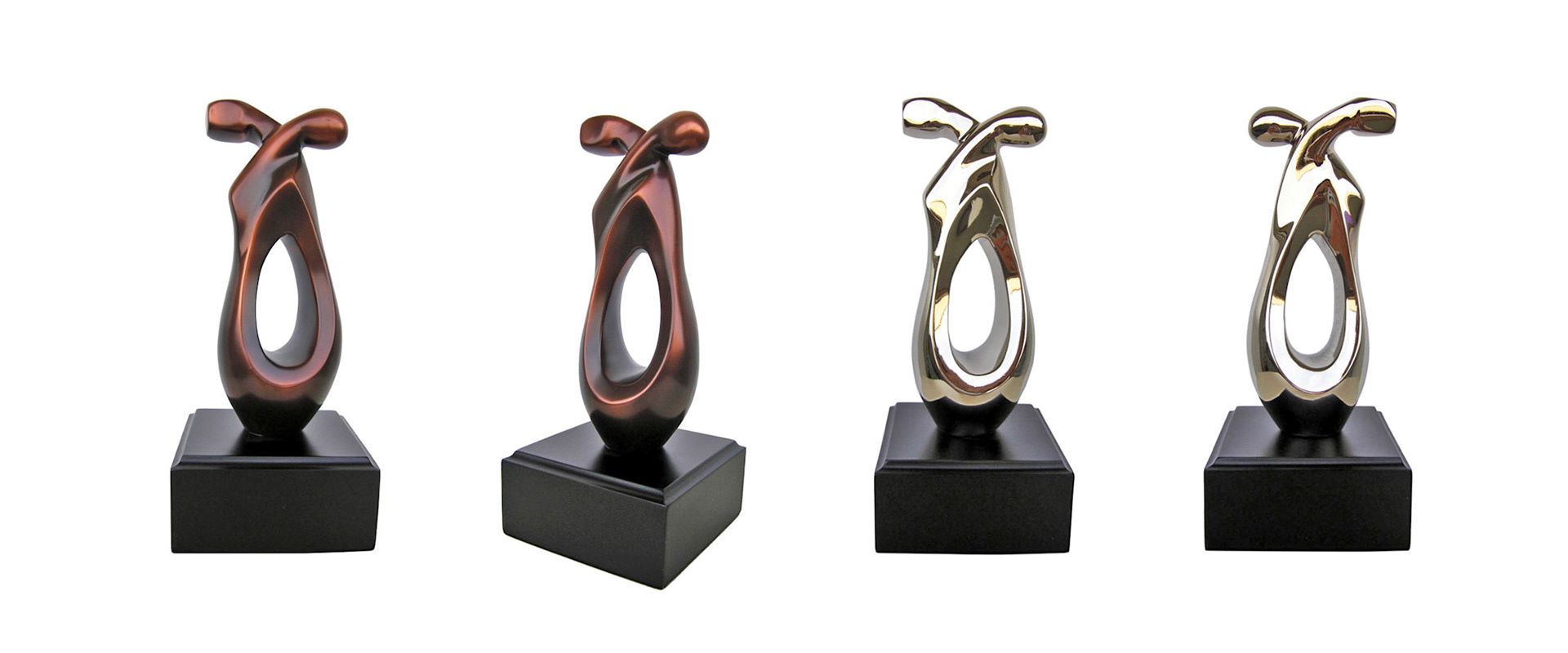 Outstanding Social Worker Award Trophy (Singapore) . Benevolence Series #16 . Cast Resin (Plated with Copper / Nickel) . 2007