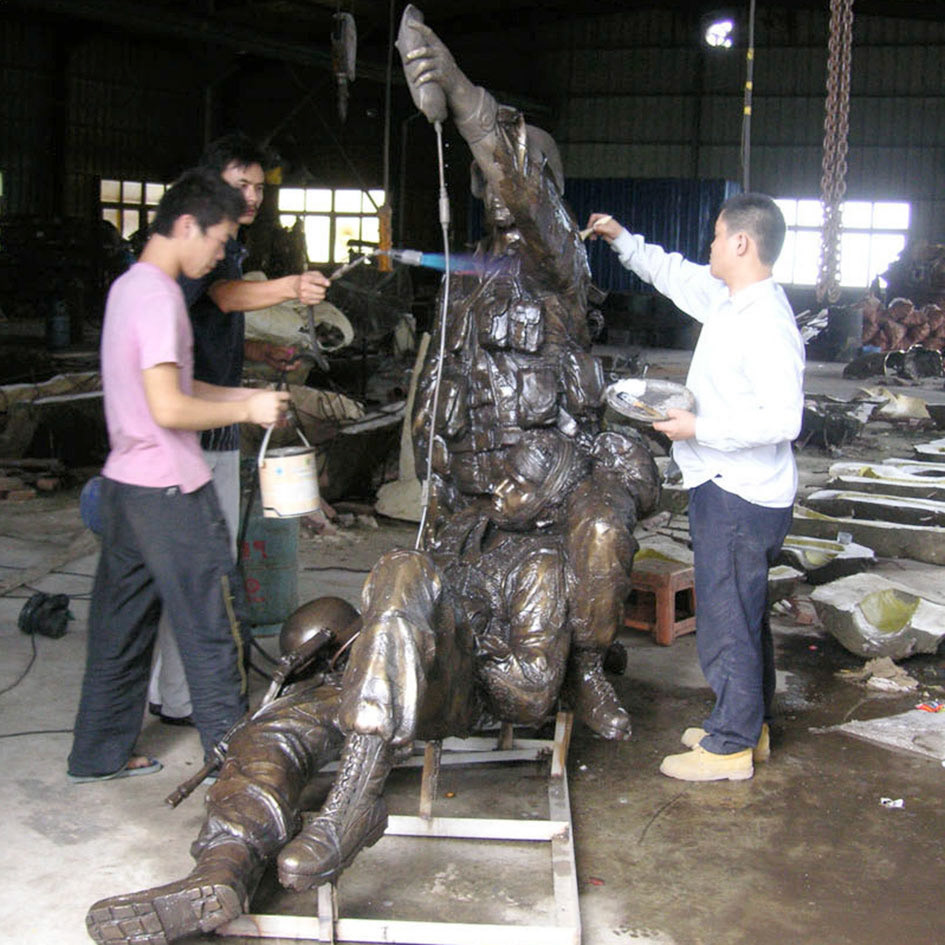 Patina application.