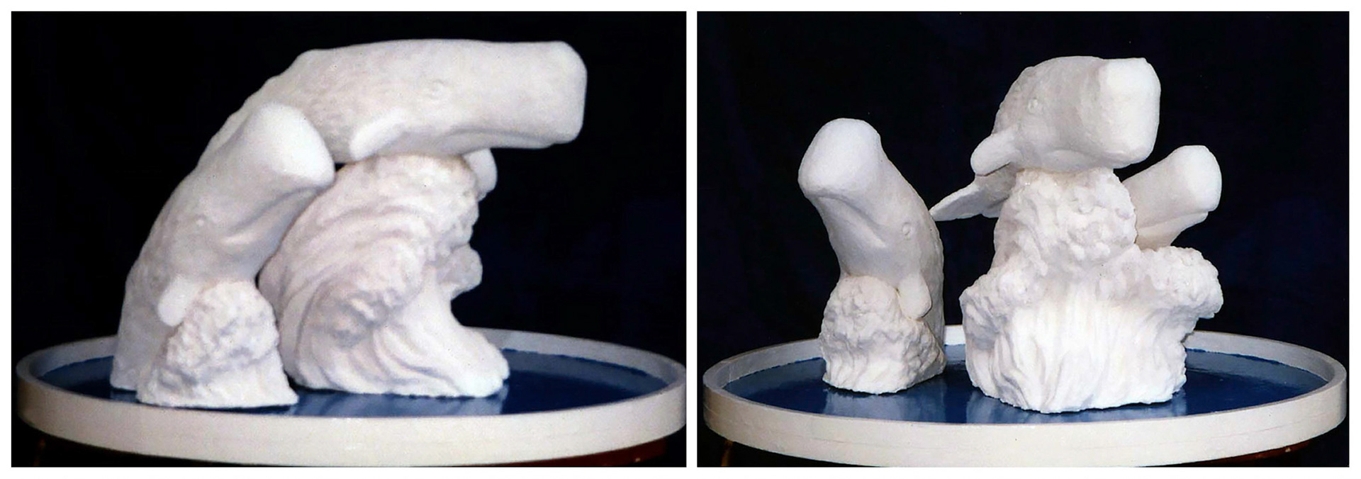 Whale Fountain . Paper Clay . 1997