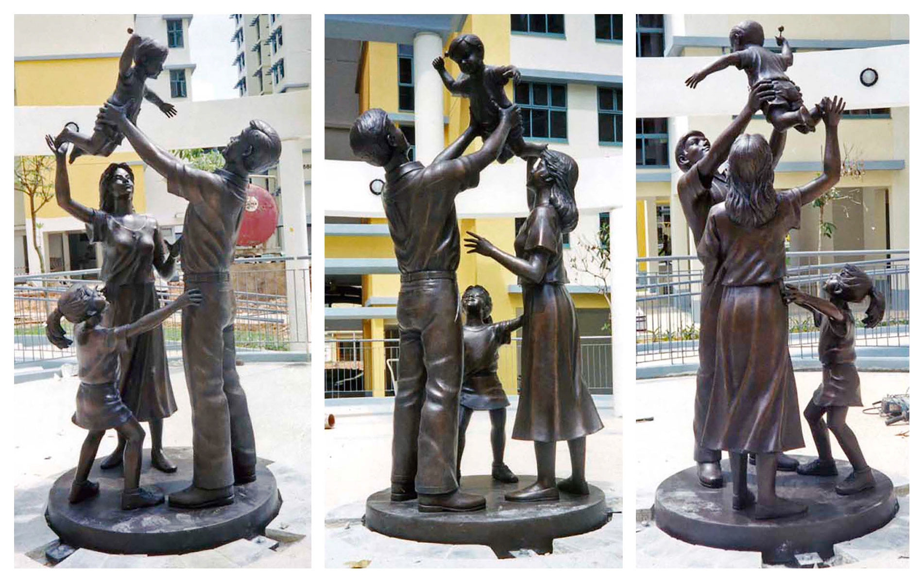 《温馨家庭》 Family . Cast Bronze . 2002