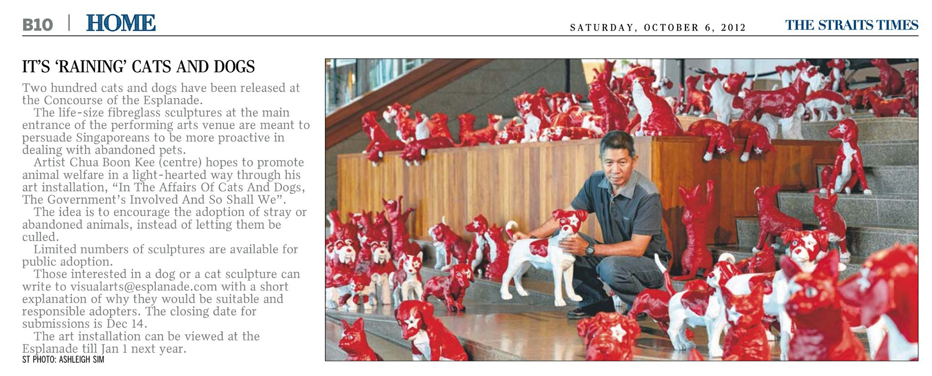 2012 . In the Affair of Cats & Dogs, the Government’s involved and So Shall We