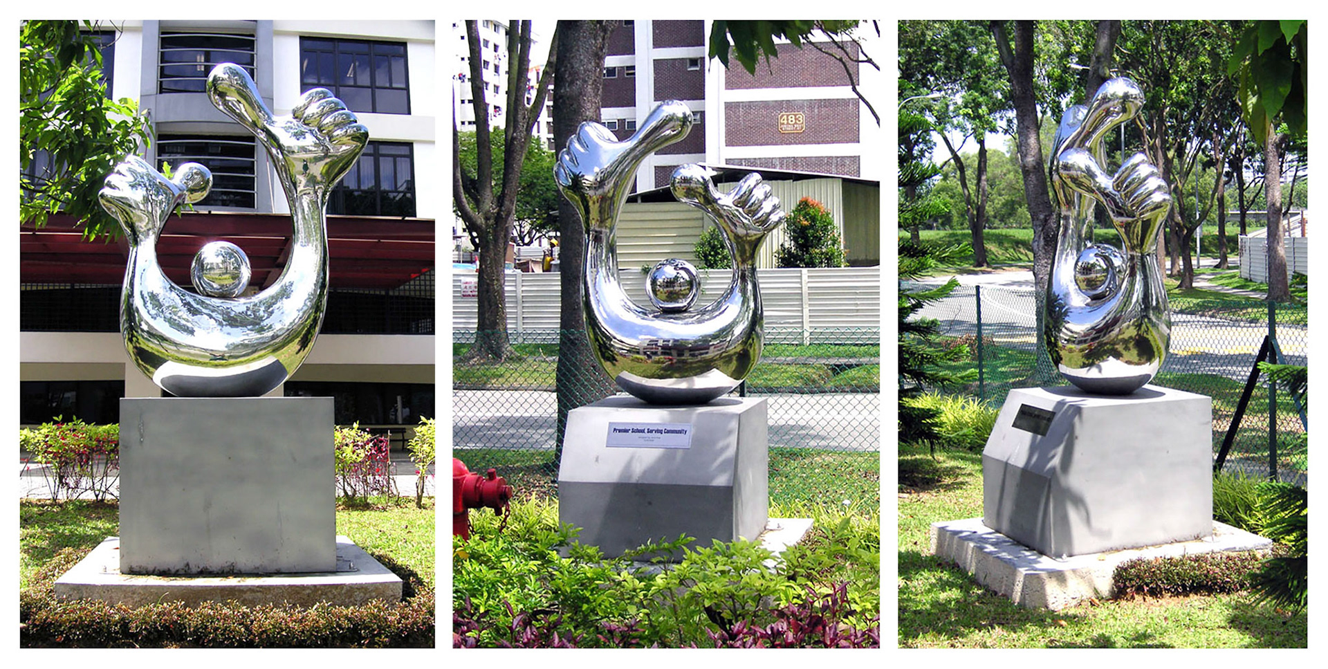 Two Thumbs Up . Forged Stainless Steel . 2006