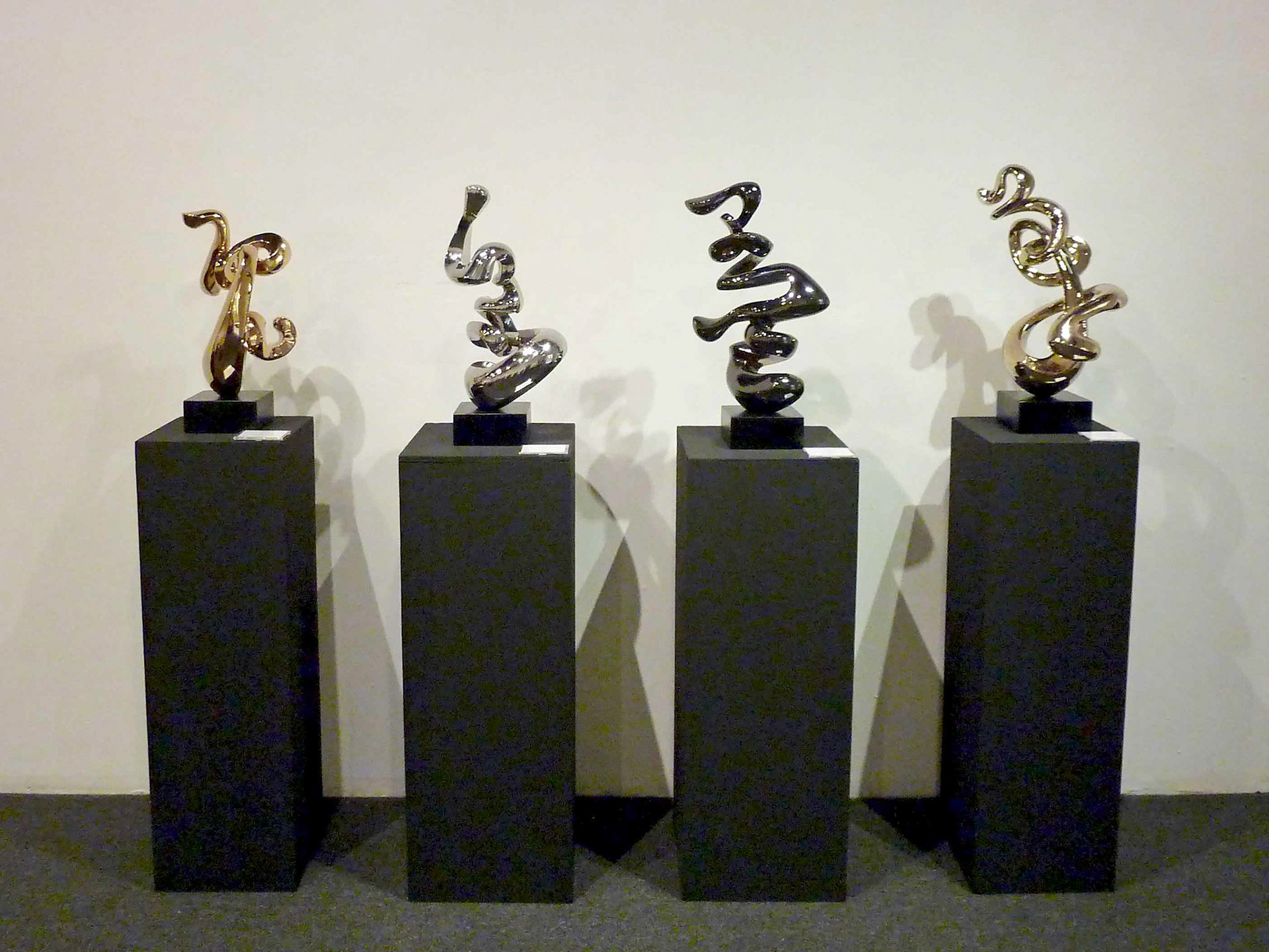 《笔墨纸砚》 Four Treasures of the Study . Forged Stainless Steel . 2009
