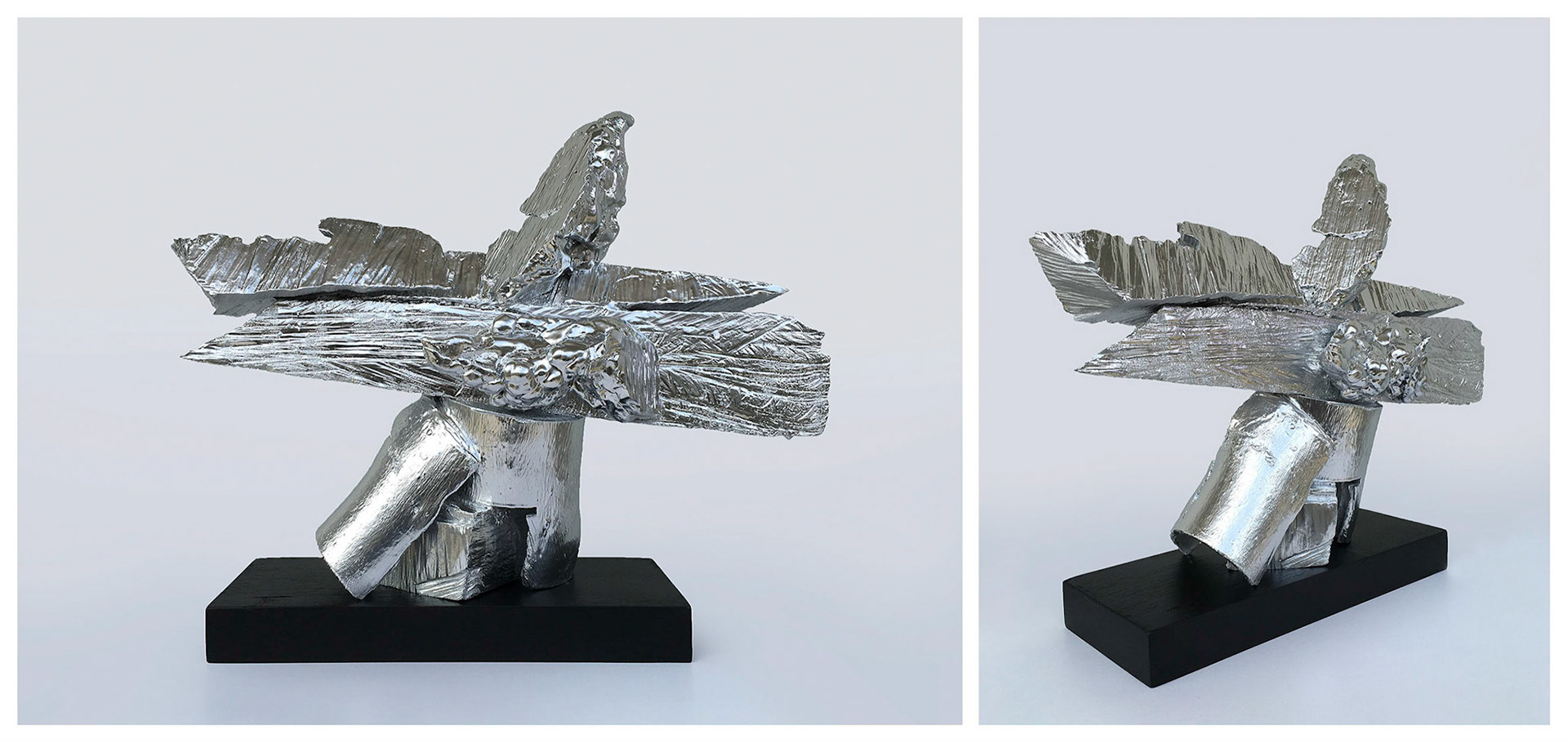 《双鹰》 Dual Eagles . Drift Wood & Paint . 2017