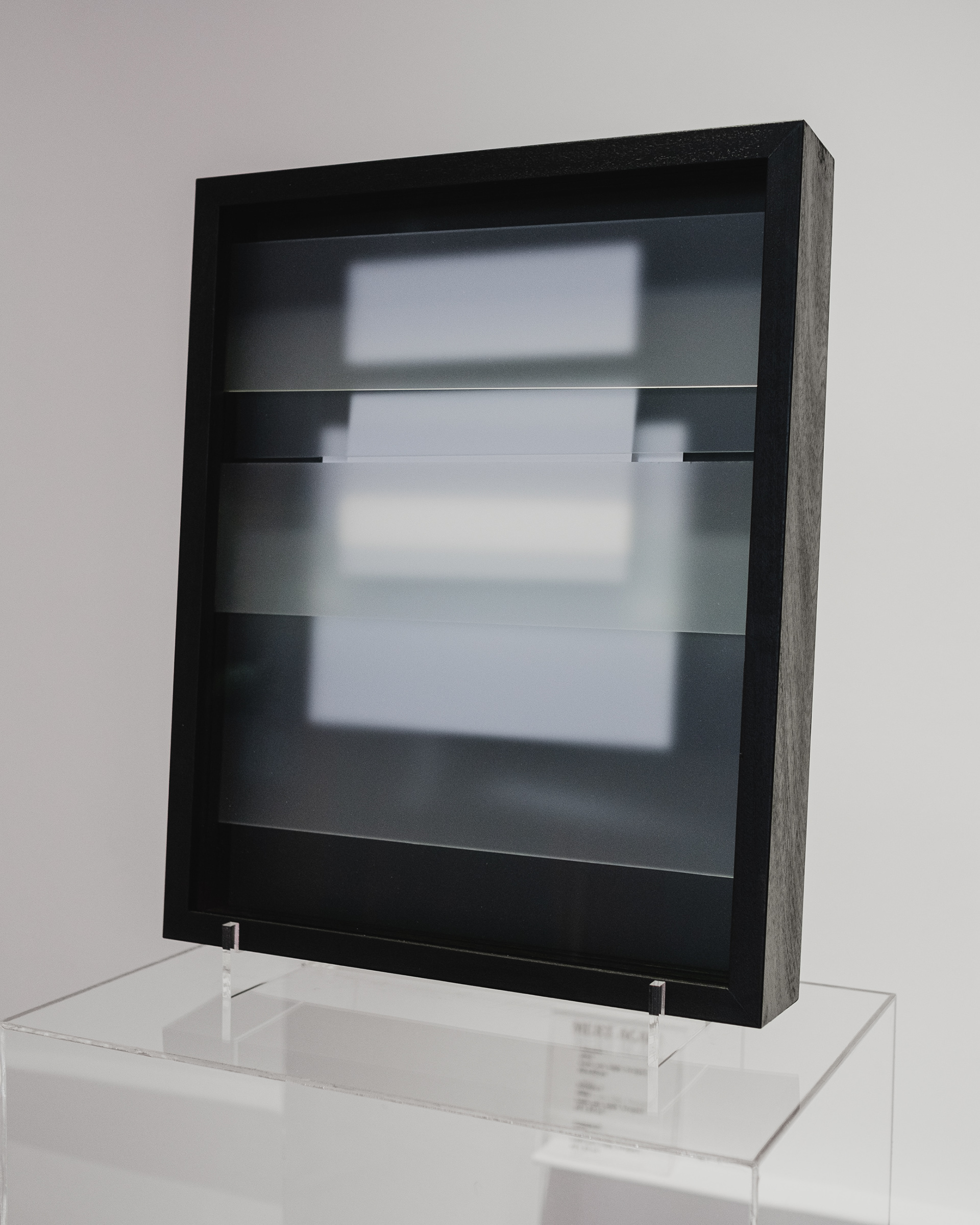 Behind I, 2023, 60x48x10cm, Frosted Glass and Photograph