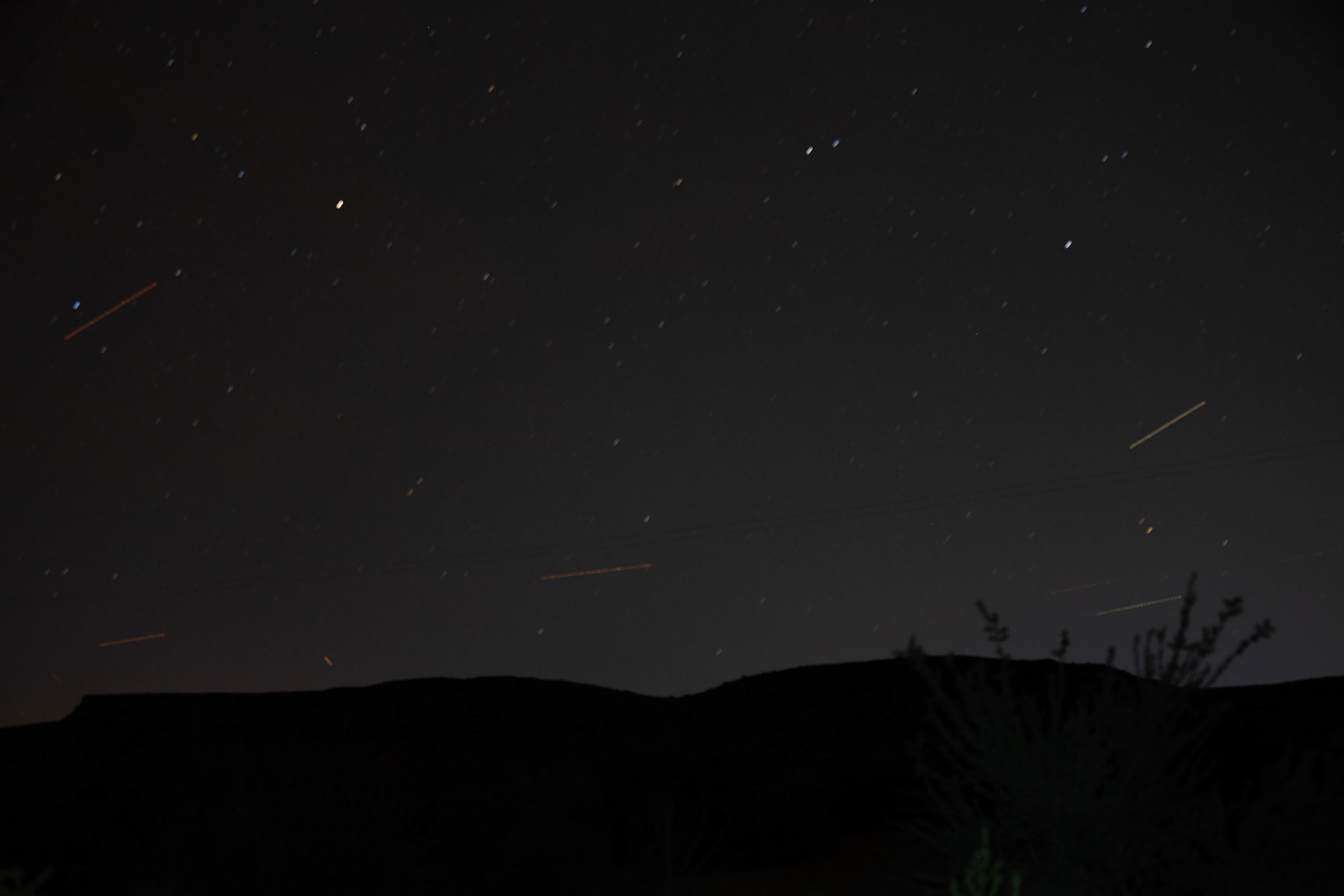 The night sky from our back yard