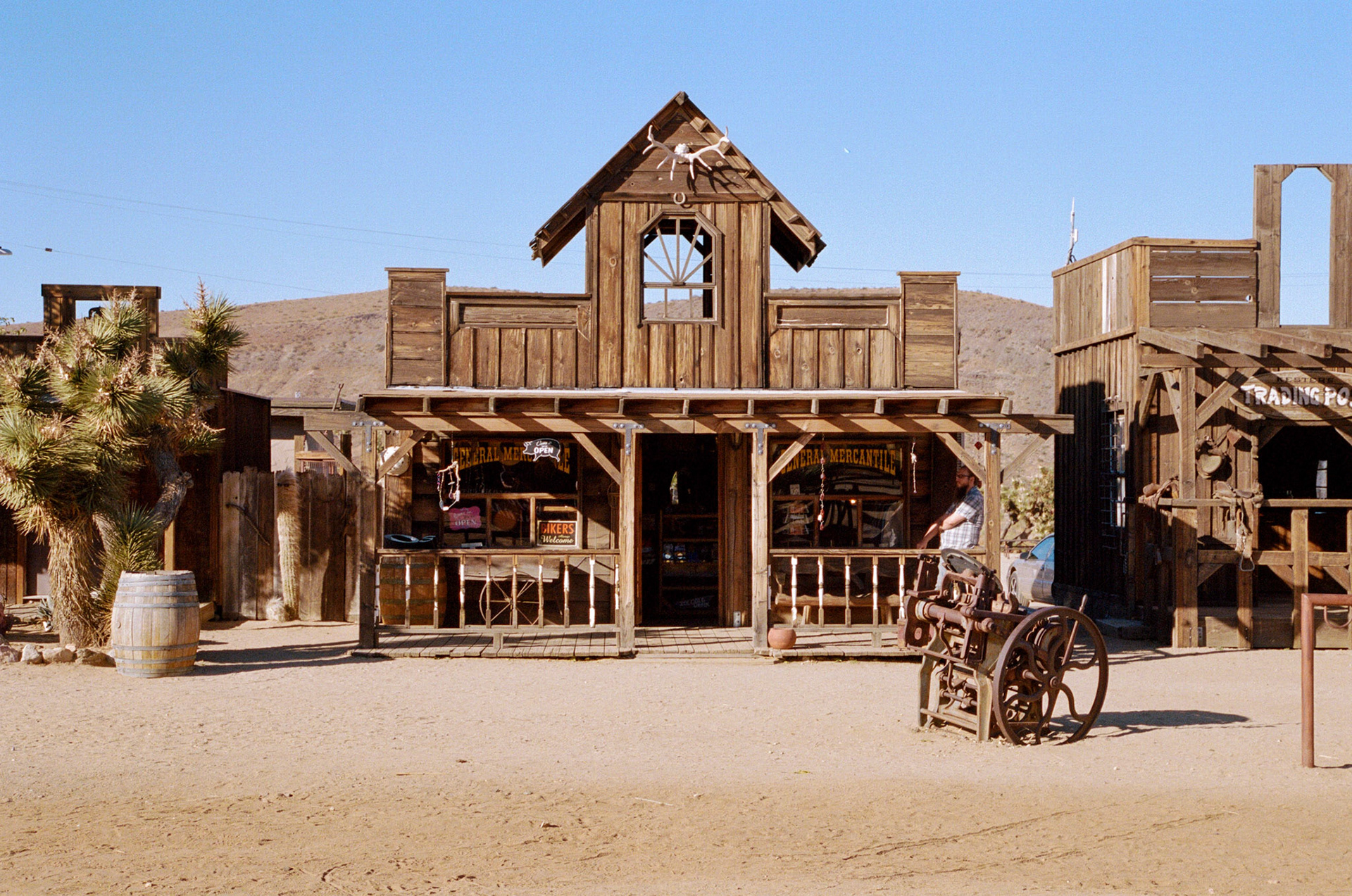 Pioneertown, CA - a former movie set that is still used commercially and also has numerous cute shops and a film museum