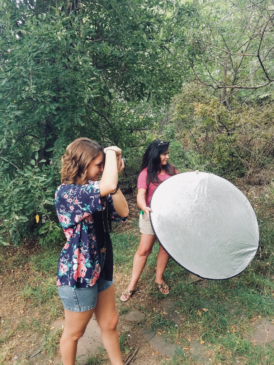 My assistant (Mom) and I in action!