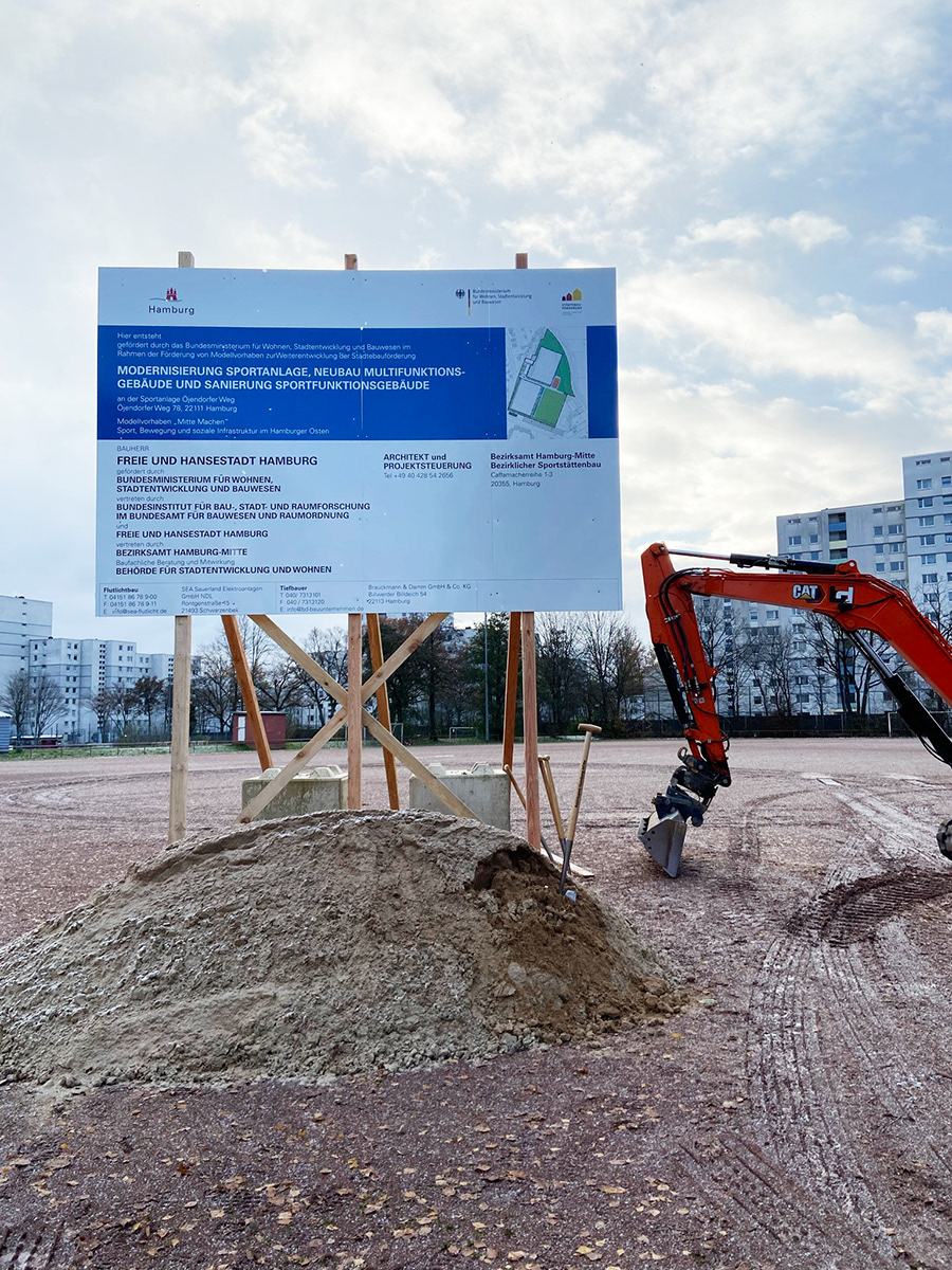 Did the sign, but I have a shovel, too. As for an earth mover, you're on your own.