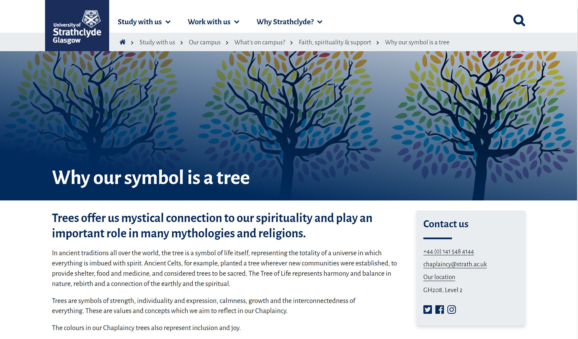 Strathclyde University website