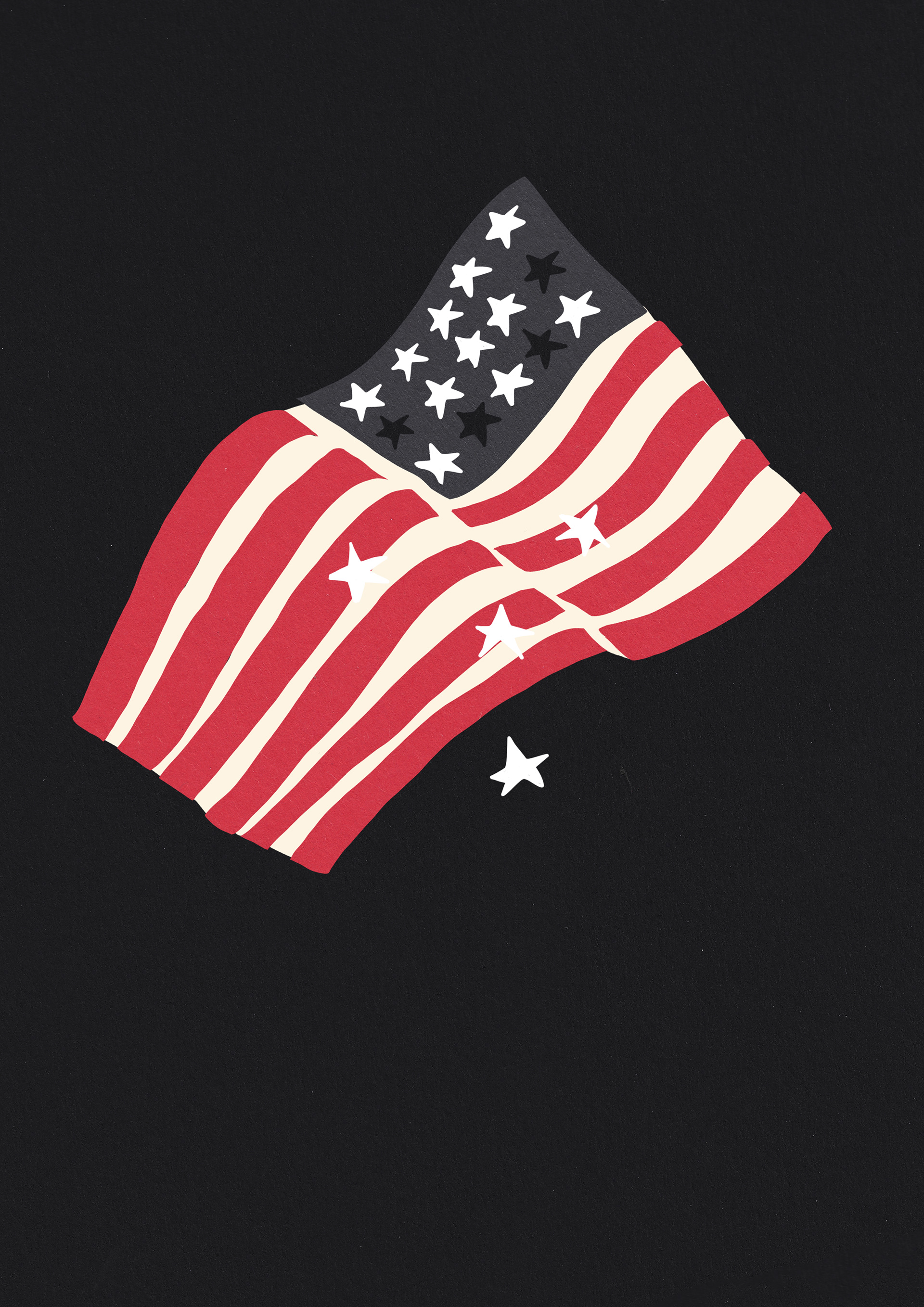 Referencing Ruth Bader Ginsberg's passing by integrating this symbolism into the American flag.