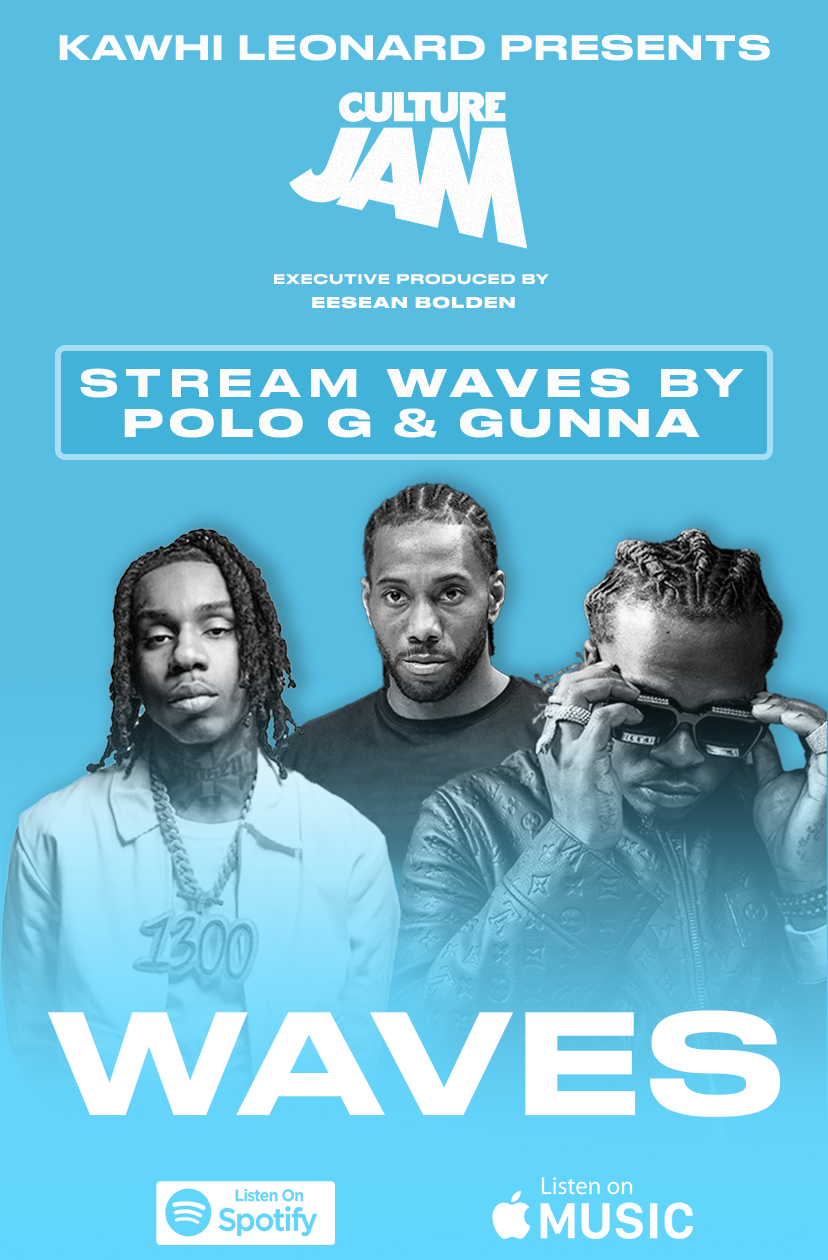 Marketing advertisement in Times Square for Gunna, Polo G's song, WAVES.