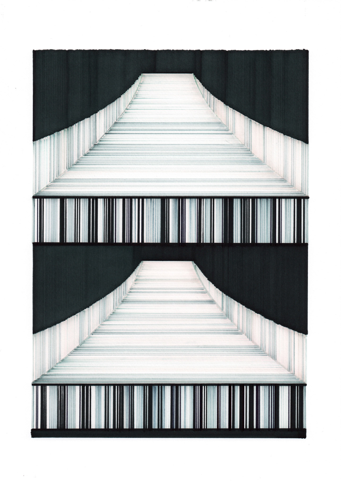 空 A.13, 2021, marker on paper, 30.0 x 42.8cm