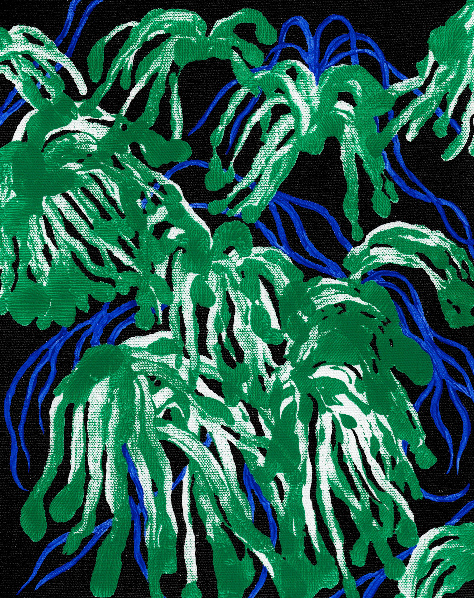 green pool C6, ink on canvas, 35 x 27cm