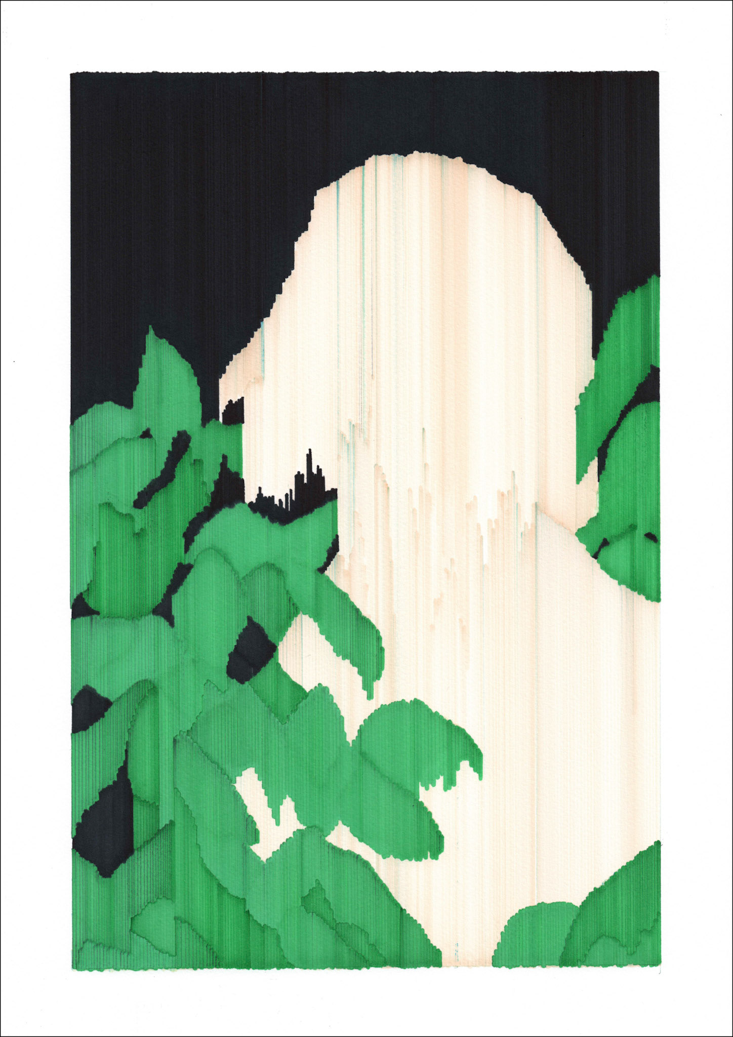 Line drawing series 13, 2020, marker on paper, 29.7 x 42.0cm