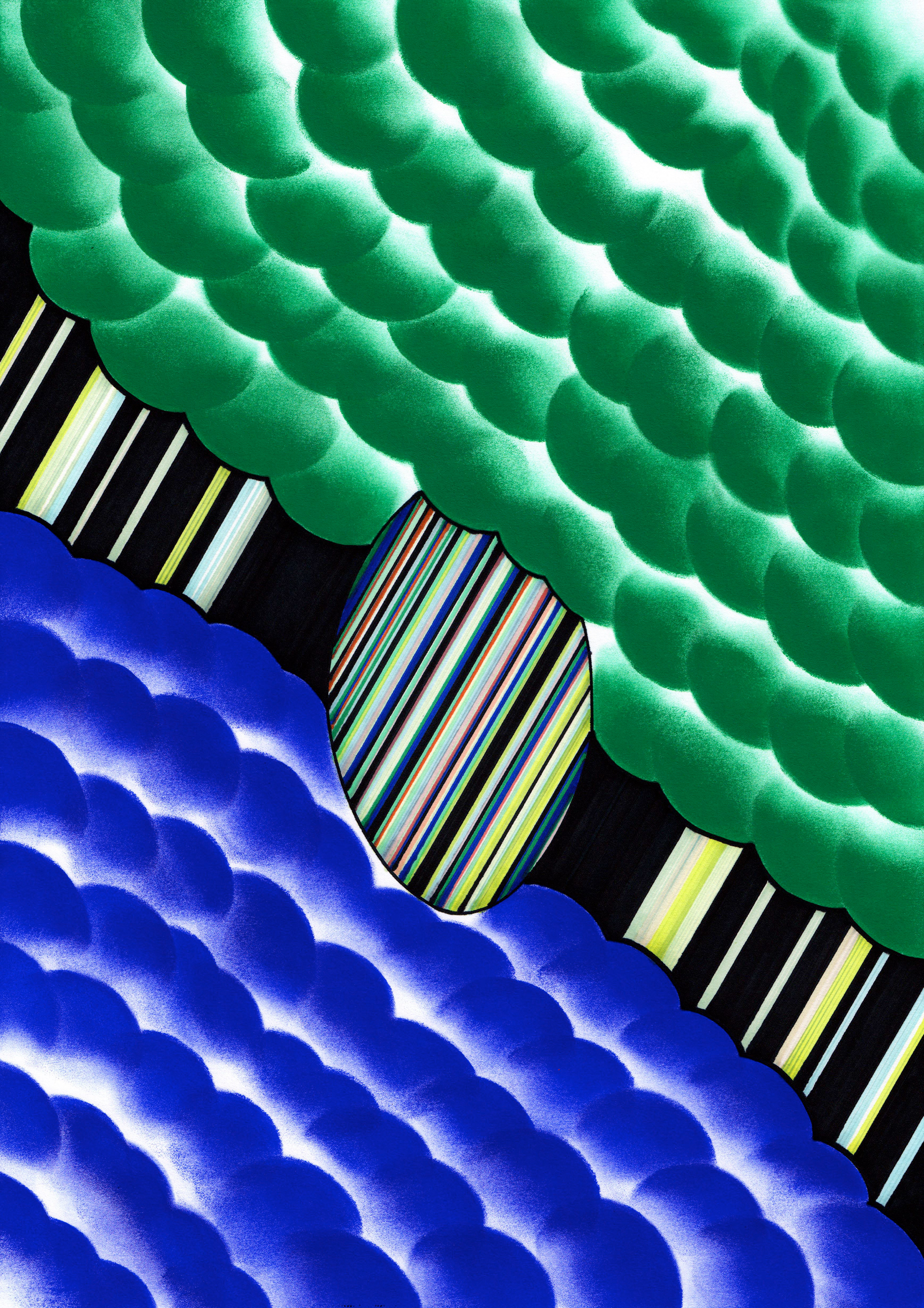 Gap 2, 2021, marker and ink on paper, 29.7 x 42.0cm