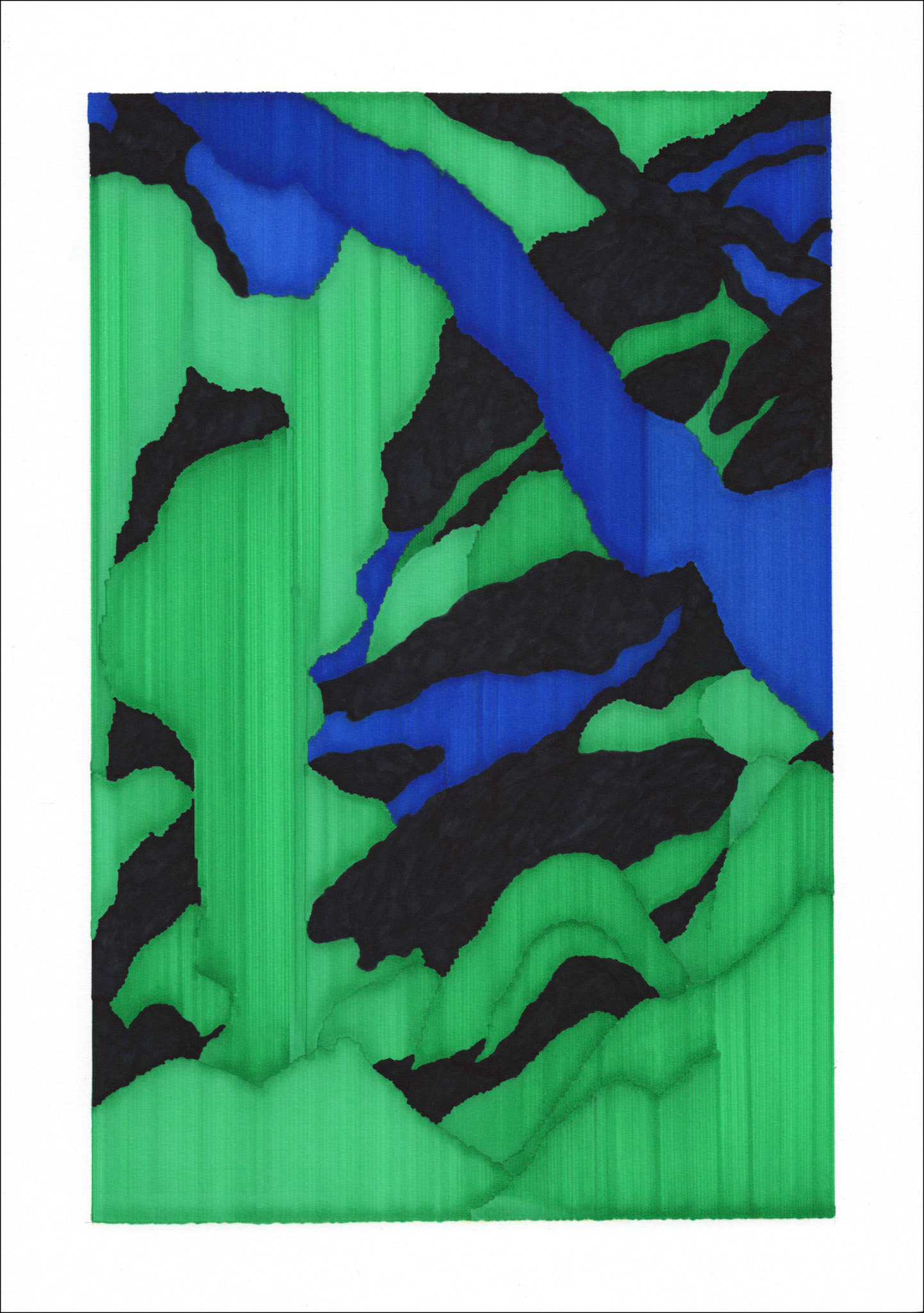 Line drawing series 10, 2020, marker on paper, 29.7 x 42.0cm