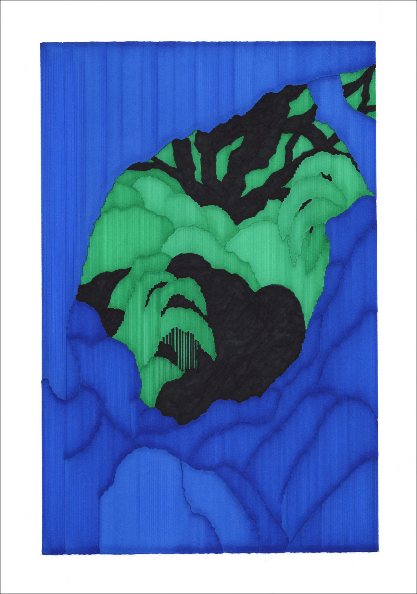 Line drawing series 11, 2020, marker on paper, 29.7 x 42.0cm