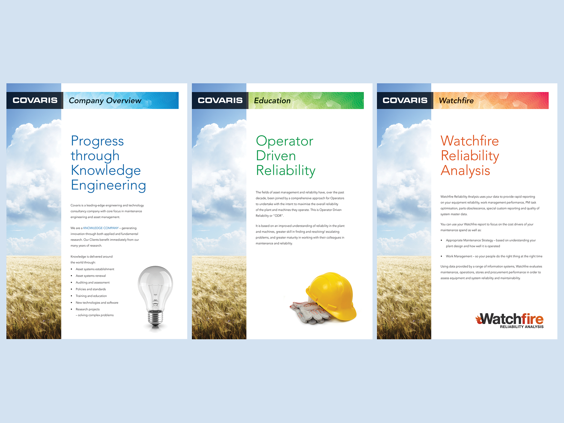 Covaris : Company brochure set