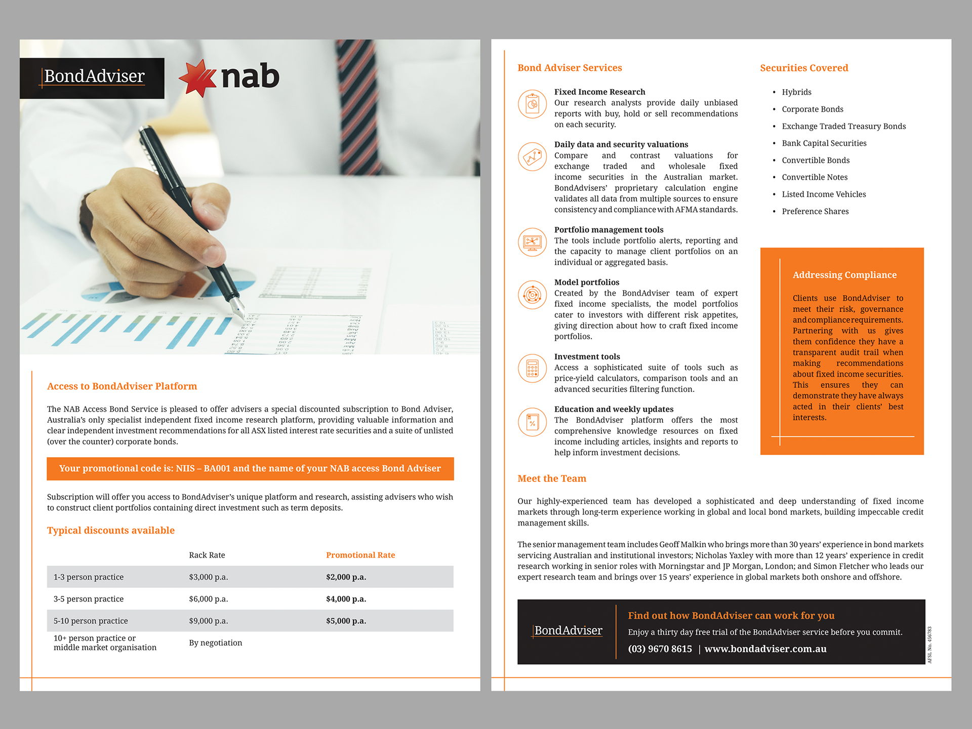 NAB BondAdviser : Services flyer