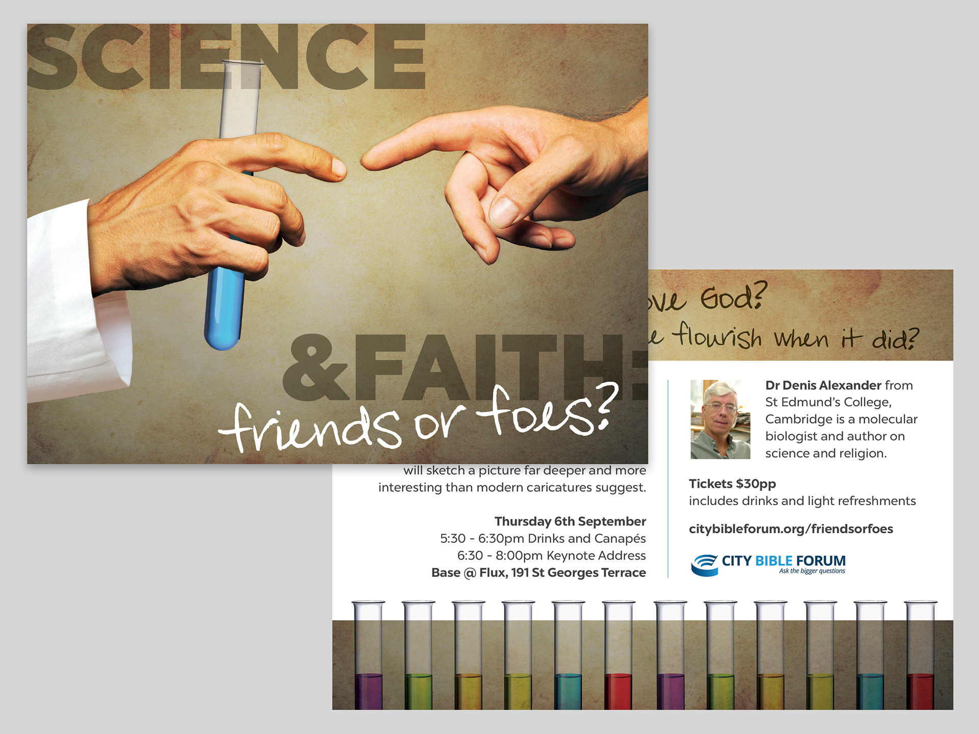 City Bible Forum : Event postcard