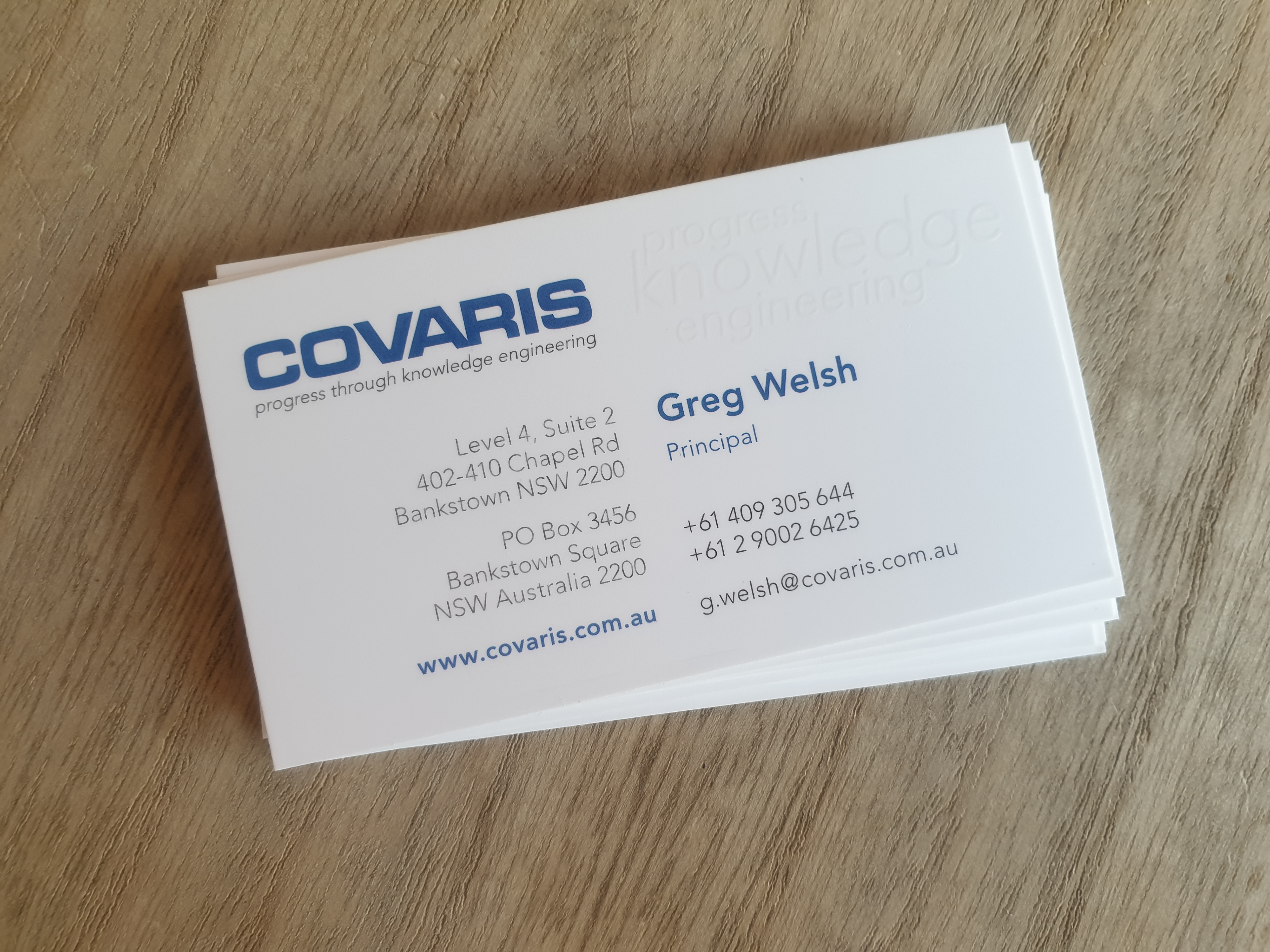 Covaris : Business cards