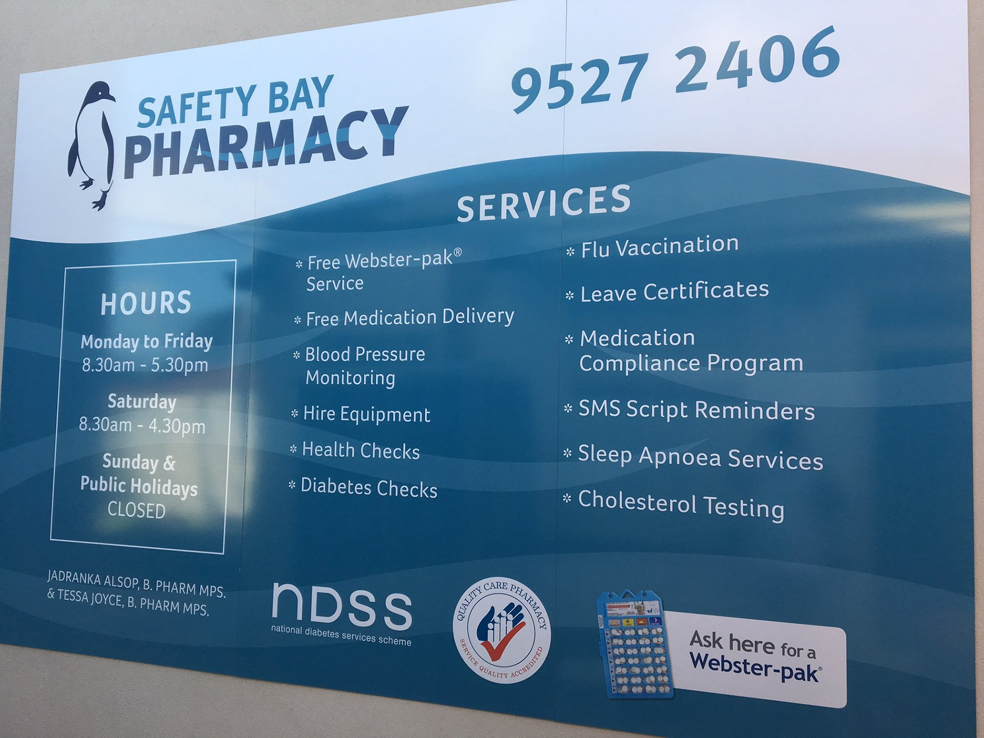 Safety Bay Pharmacy : Signage