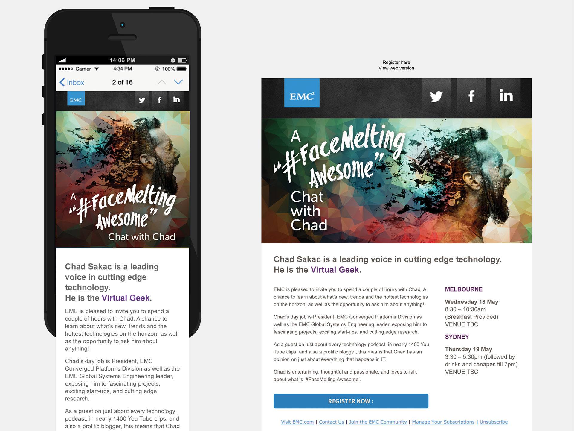 Dell EMC : Event emails