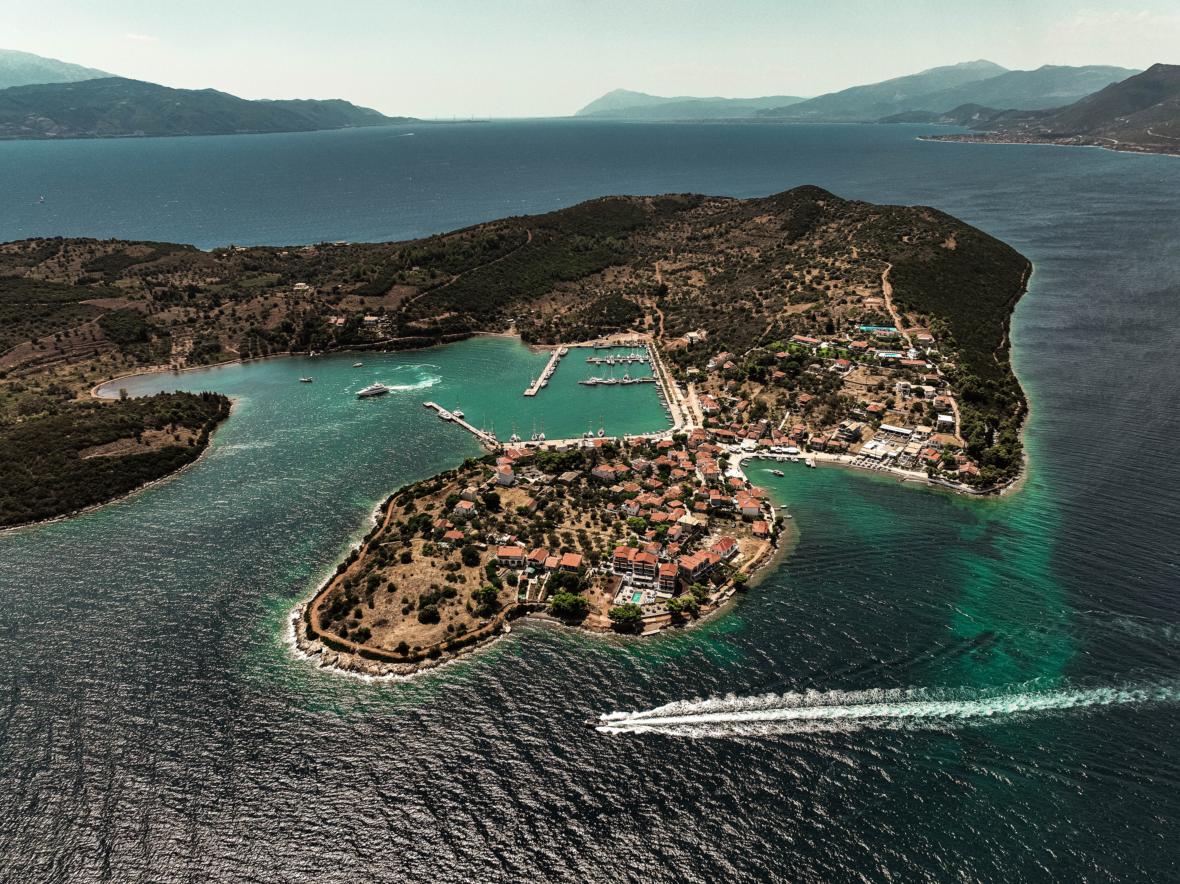 Island of Trizonia, Greece