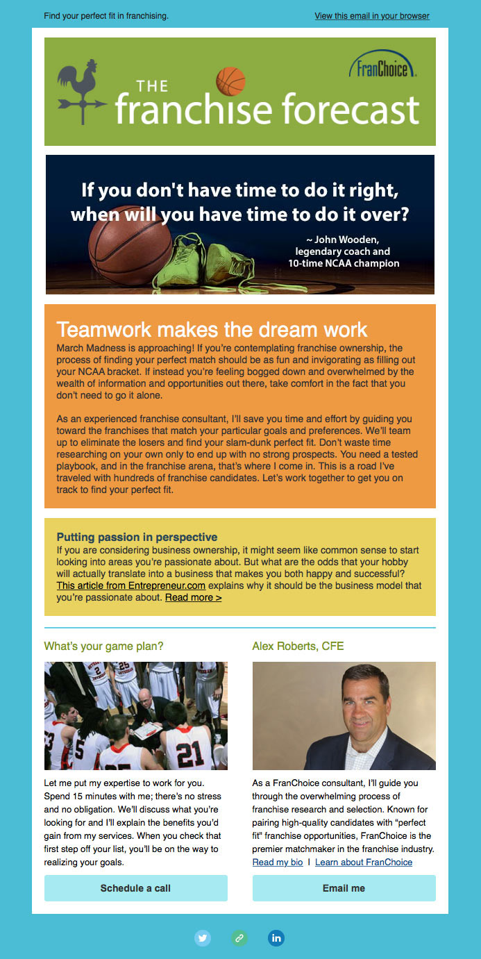E-newsletter design