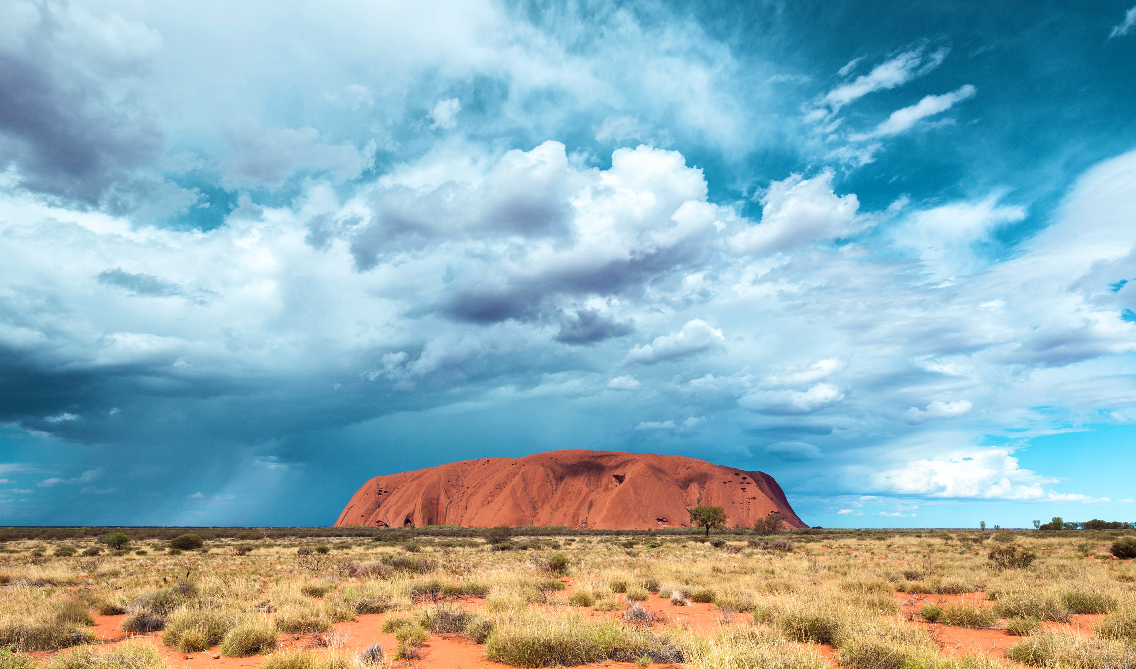 Storm clouds over Uluru