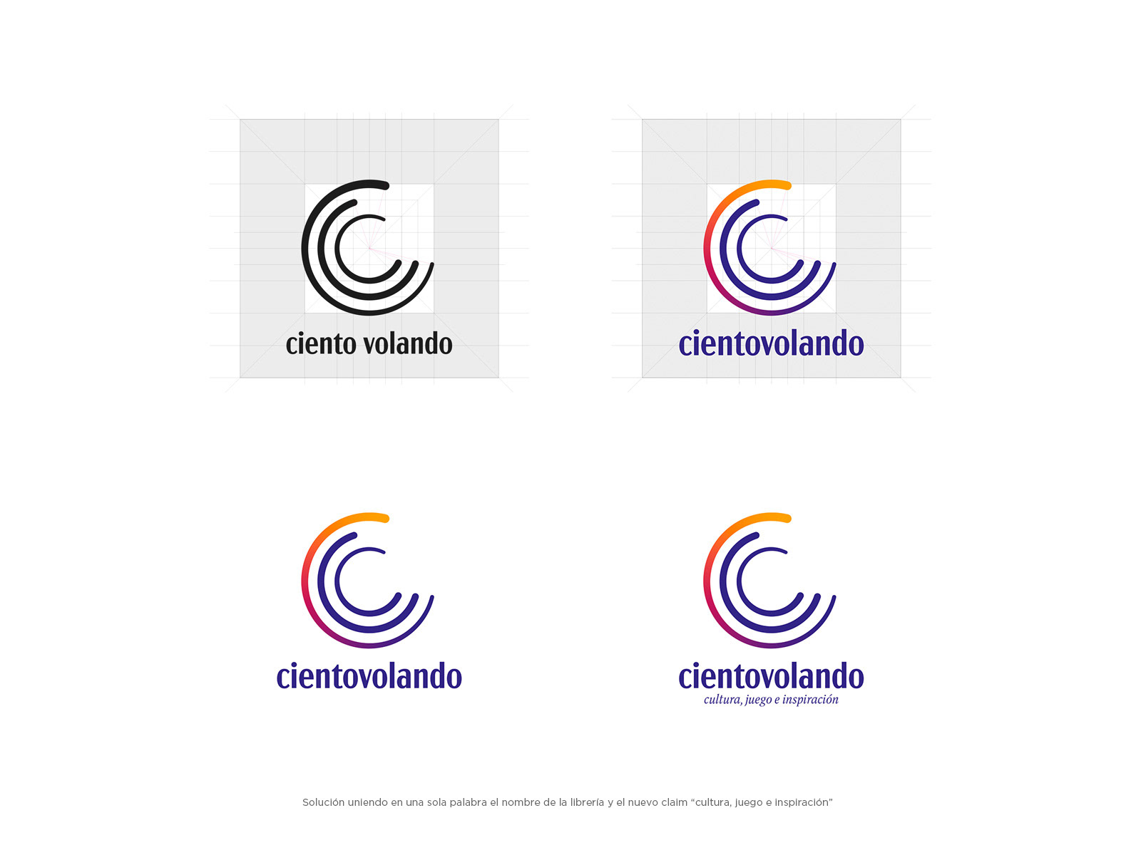 Nuevo logotipo de Ciento Volando y nuevo lema (claim), cultura, juego e inspiración