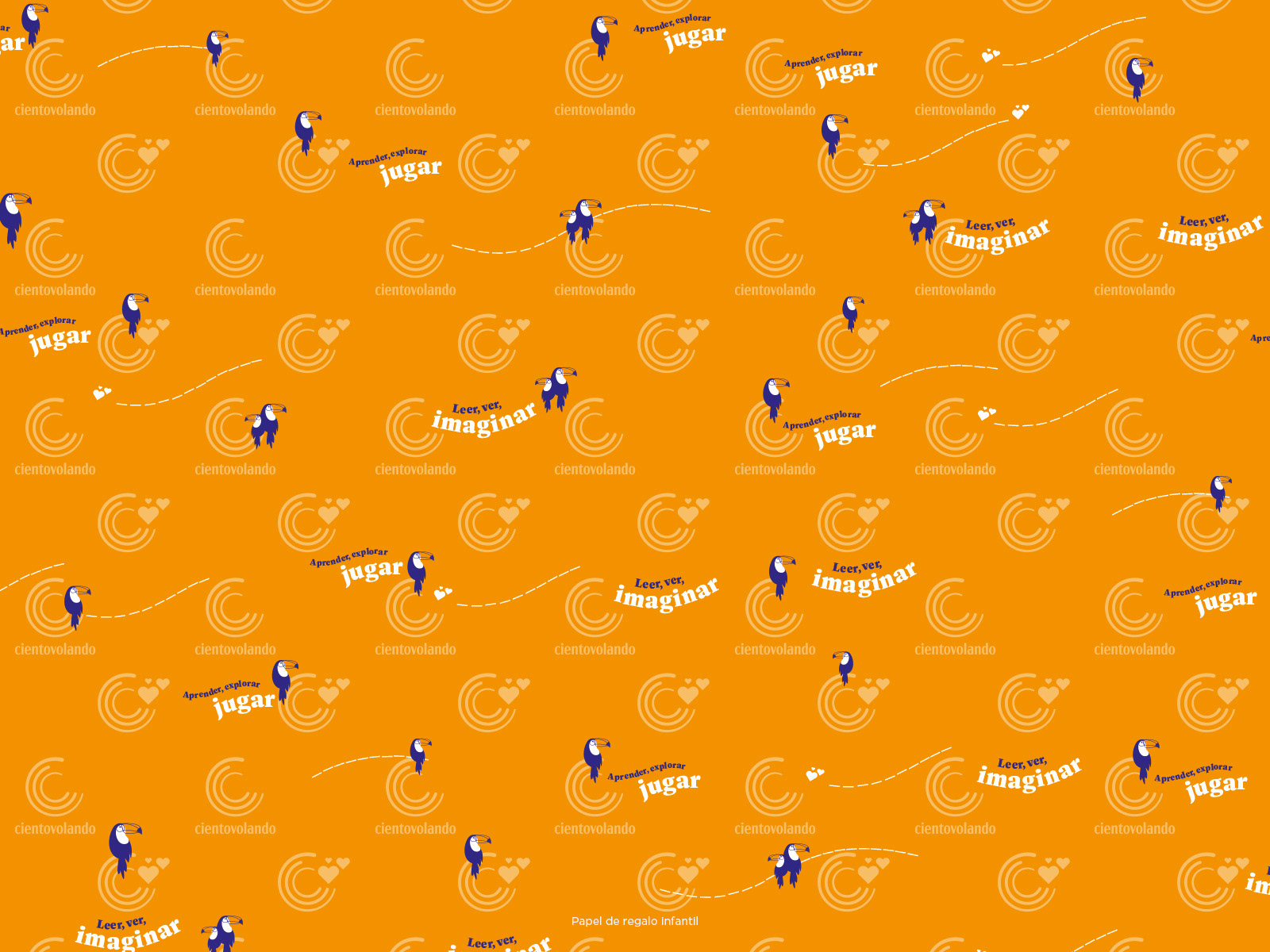 Cientovolando, papel de regalo infantil