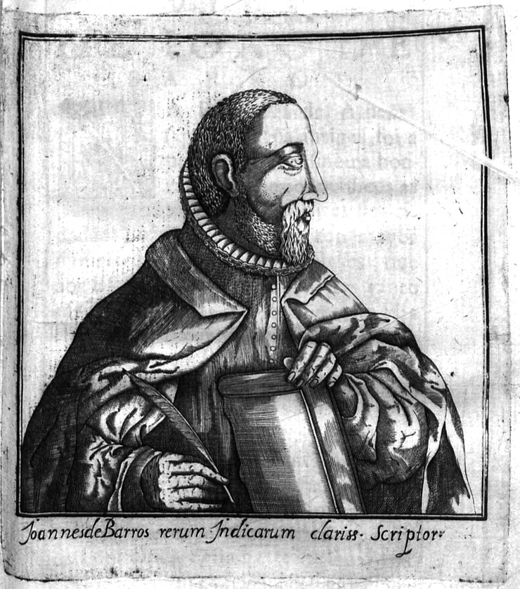 Portrait of João de Barros in Manuel Severim de Faria, Discursos Varios Politicos. (Évora: Manuel Carvalho, 1624).