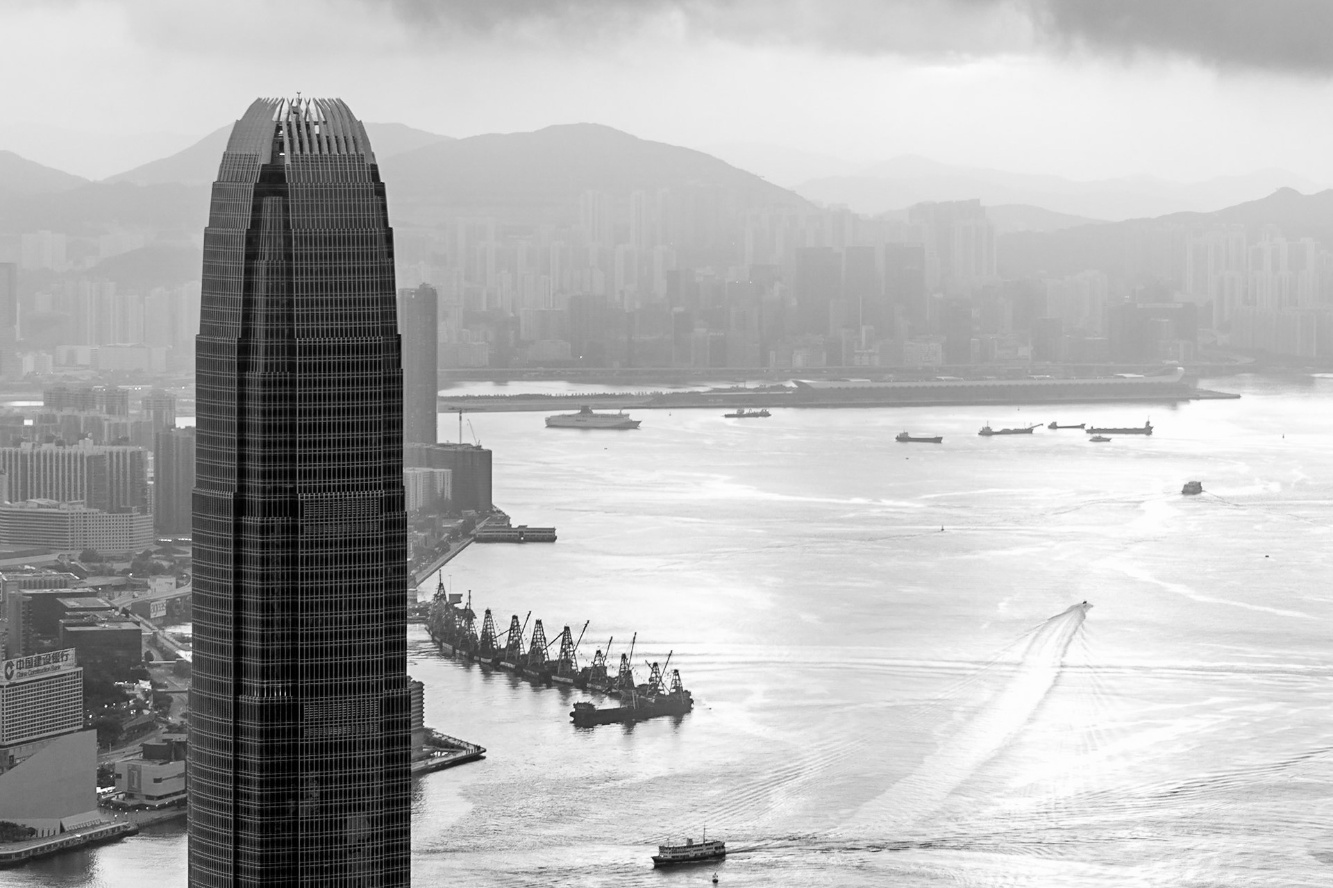The building 'Two International Finance Centre' is an Iconic building in Hong Kong (featuring in several films, including Batman- The Dark Knight). It is the second-tallest building in Hong Kong- after the International Commerce Centre, which features in some of my other pictures.