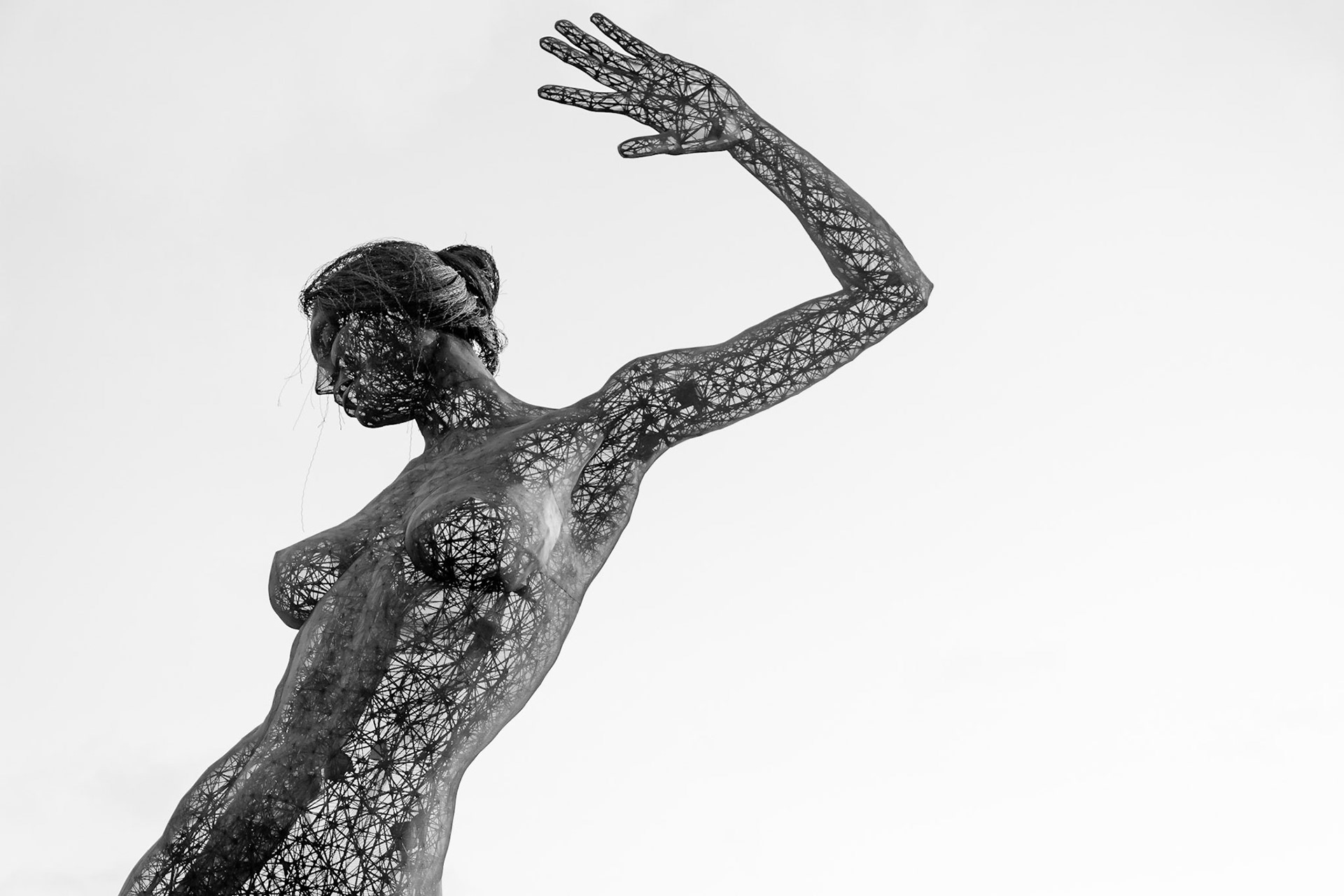 Bliss Dance was one of the featured figures at the Burning Man Festival in Nevada. After the event she was moved to Treasure Island, which is accross the bay from Downtown San Fransisco.