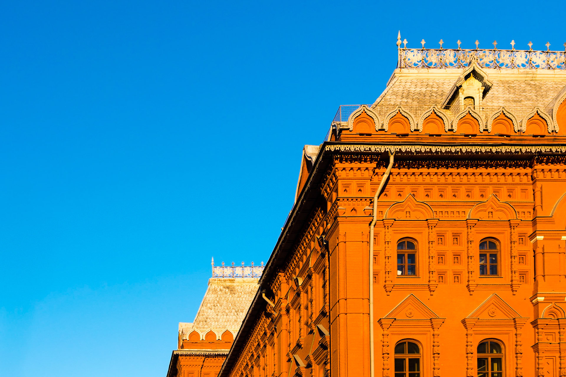 Taken as the sun was setting, this building appeared to be illuminated by light.