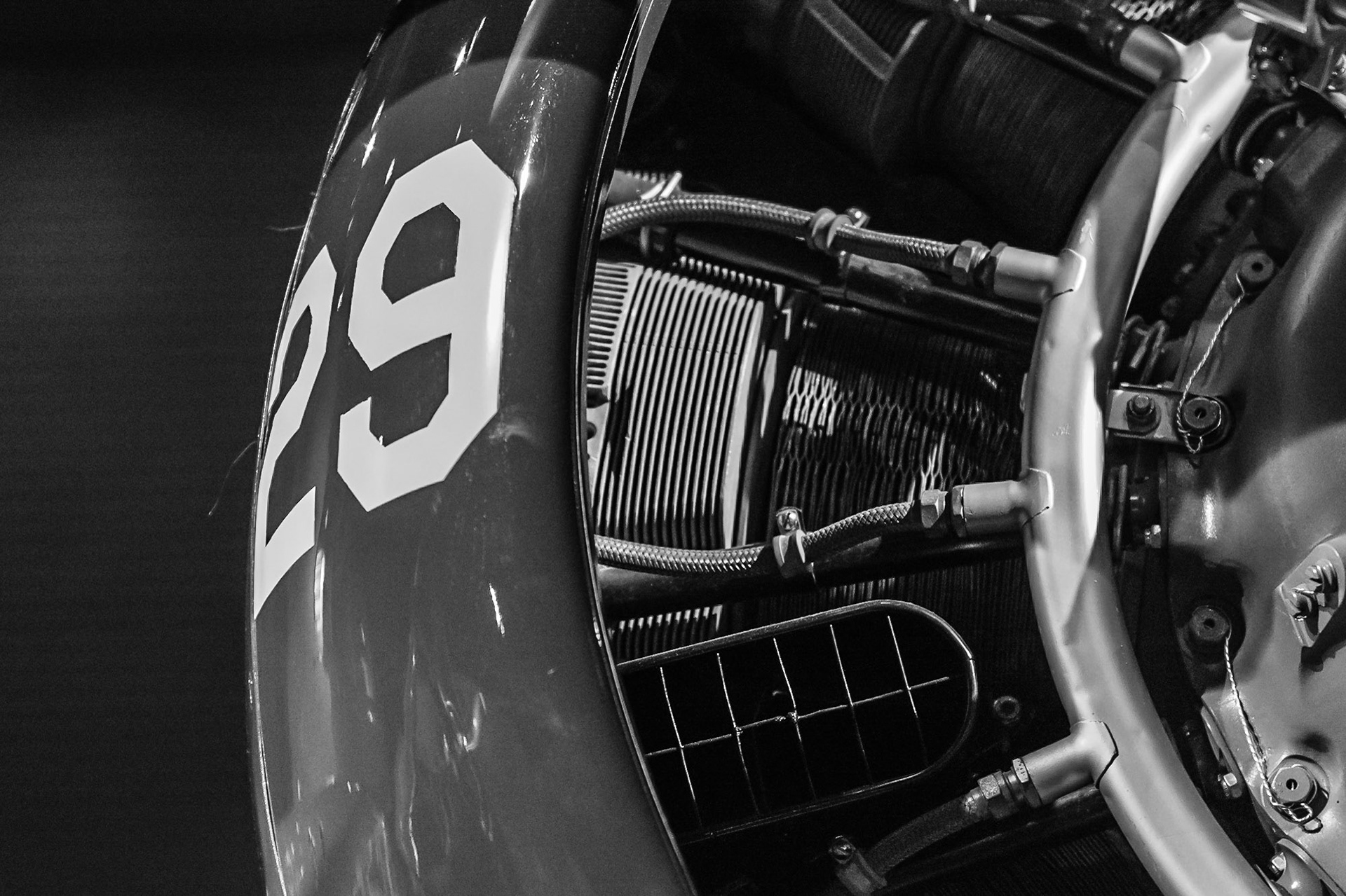 Detail of the FM-2 Wildcat's engine at Boeings Museum of Flight in Seattle.